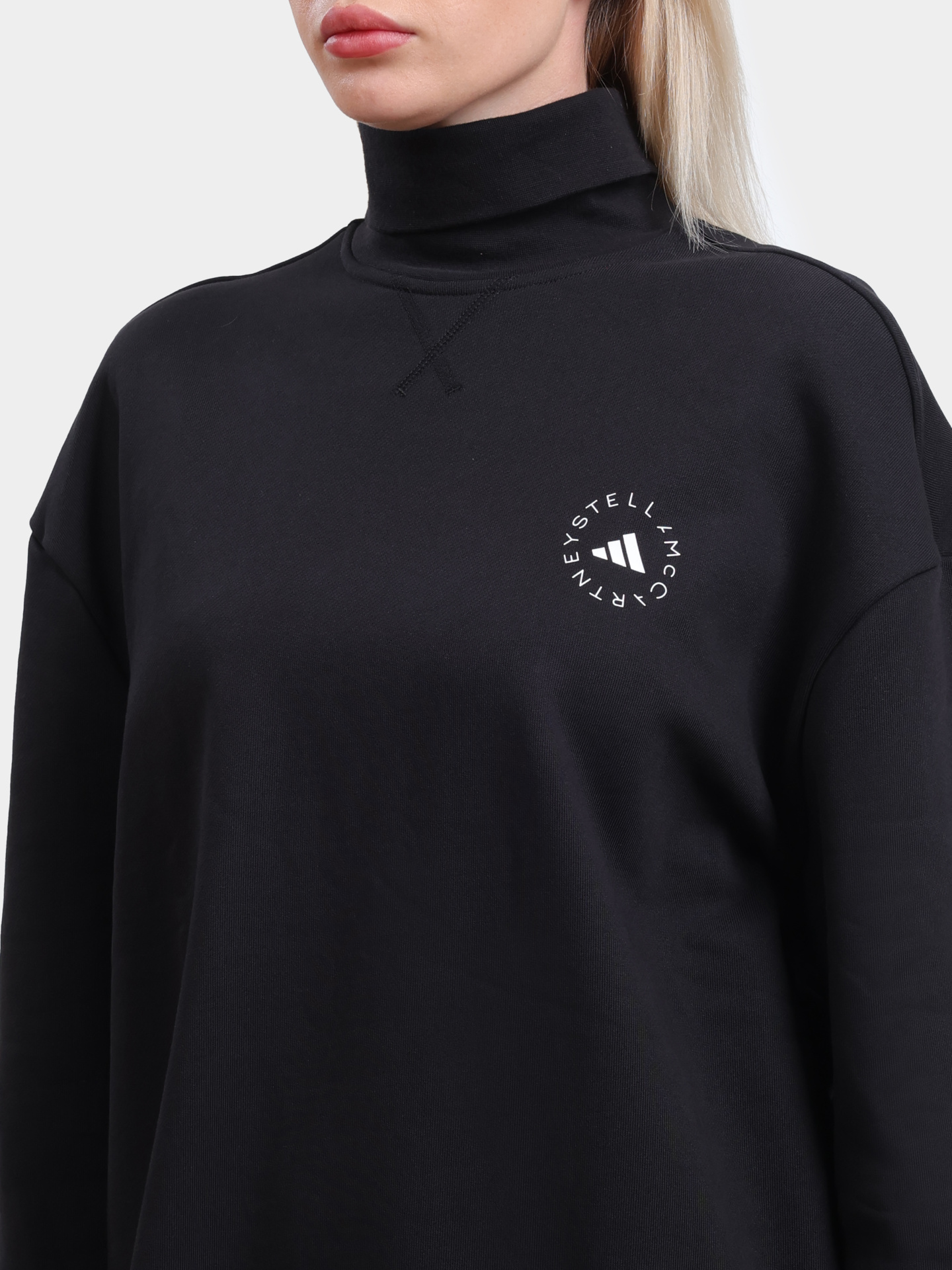 Свитшот Adidas by Stella McCartney IW9859 BLACK хлопковый женский — купить в интернет-магазине Verdistore