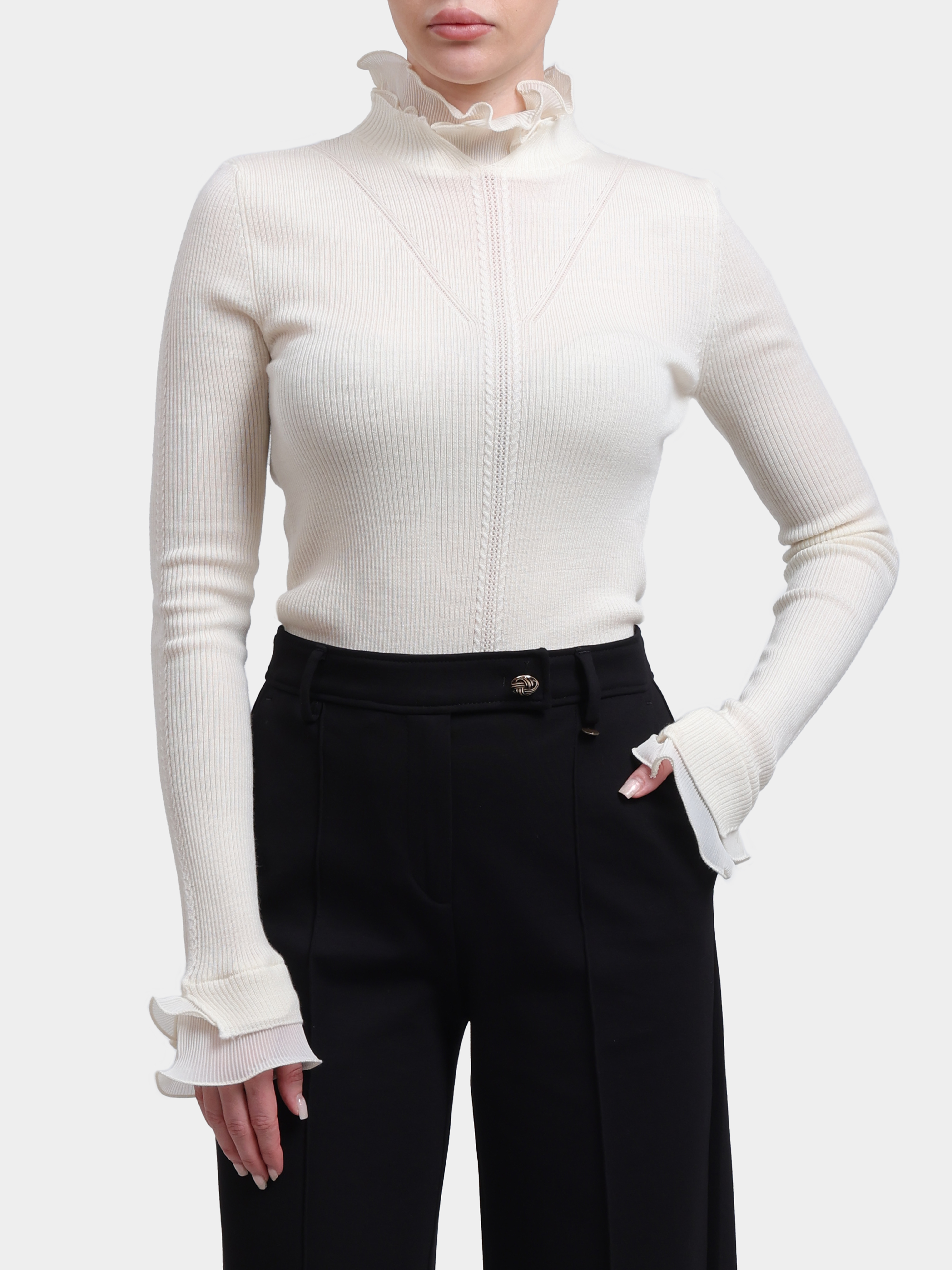 Водолазка Liu-Jo BLACK LABEL CF6043 MA82O 10701 белая женская  — купить в интернет-магазине Verdistore