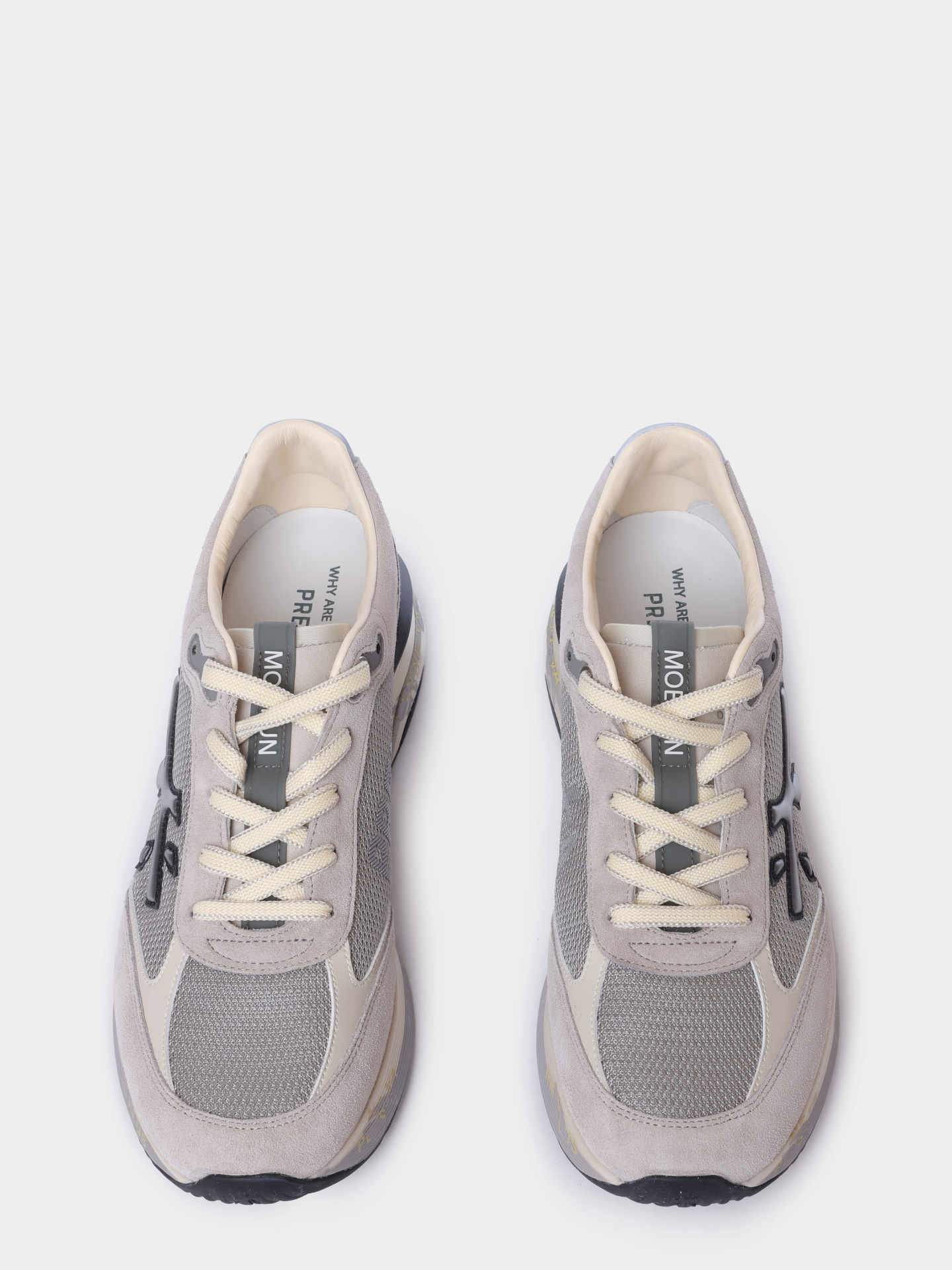 Кроссовки Premiata Sport MOERUN VAR 7304 светло-серые мужские комбинированные — купить в интернет-магазине Verdistore