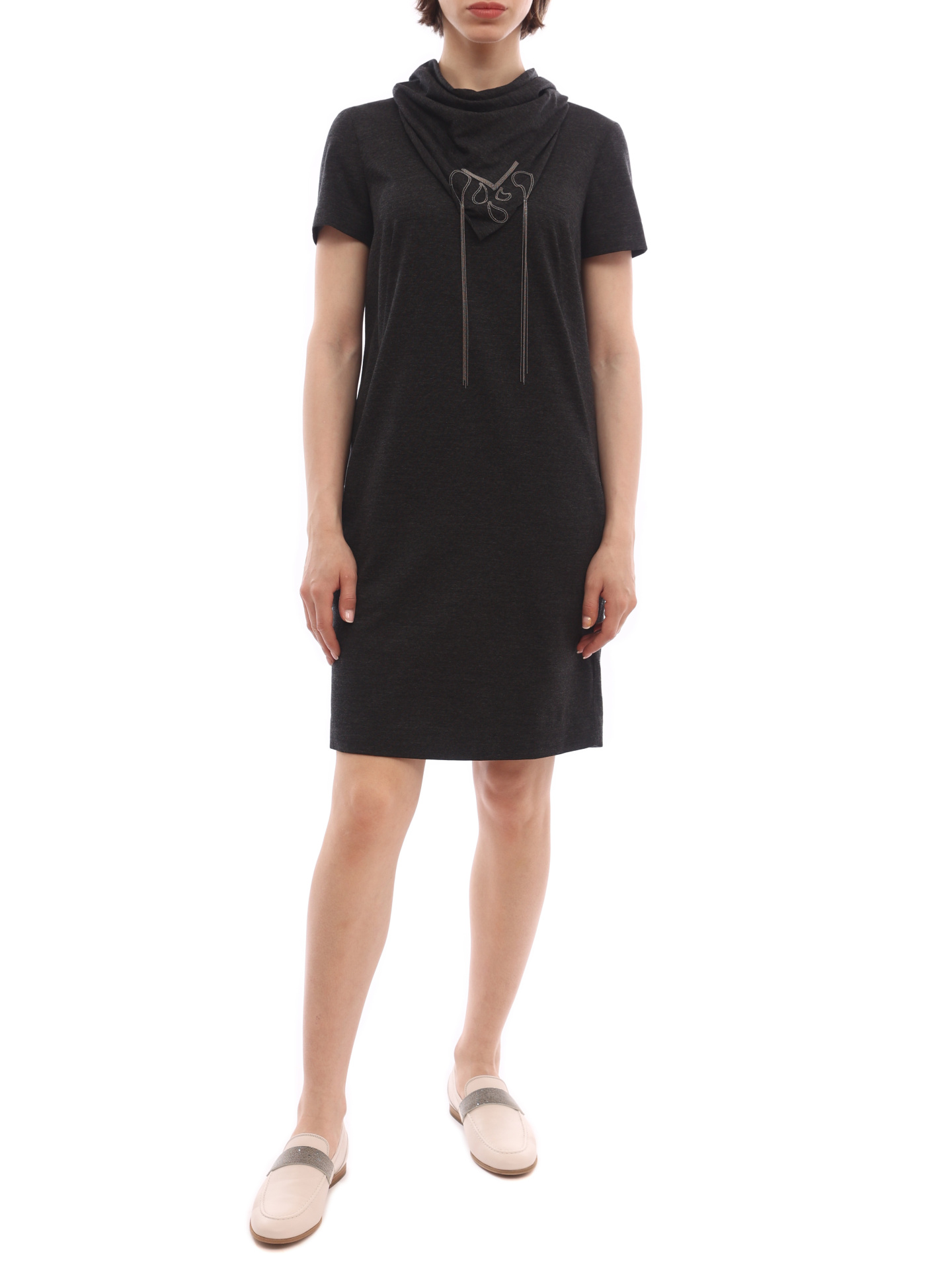 Платье Brunello Cucinelli MR974A36B1 темно-серое женское — купить в интернет-магазине Verdistore