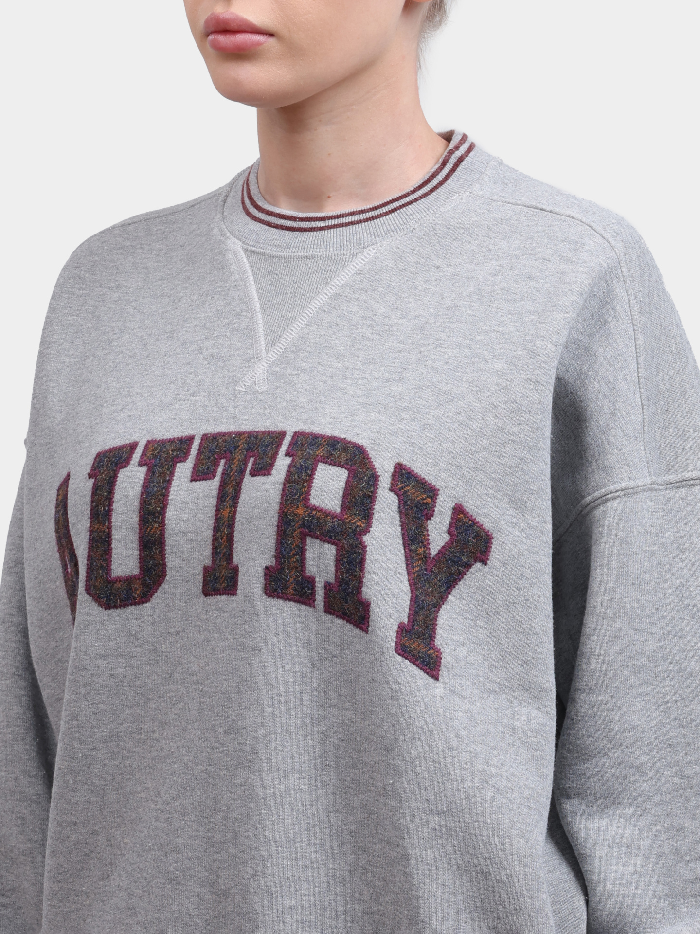 Свитшот Autry SWPW - L9HQ серый женский свободного кроя — купить в интернет-магазине Verdistore