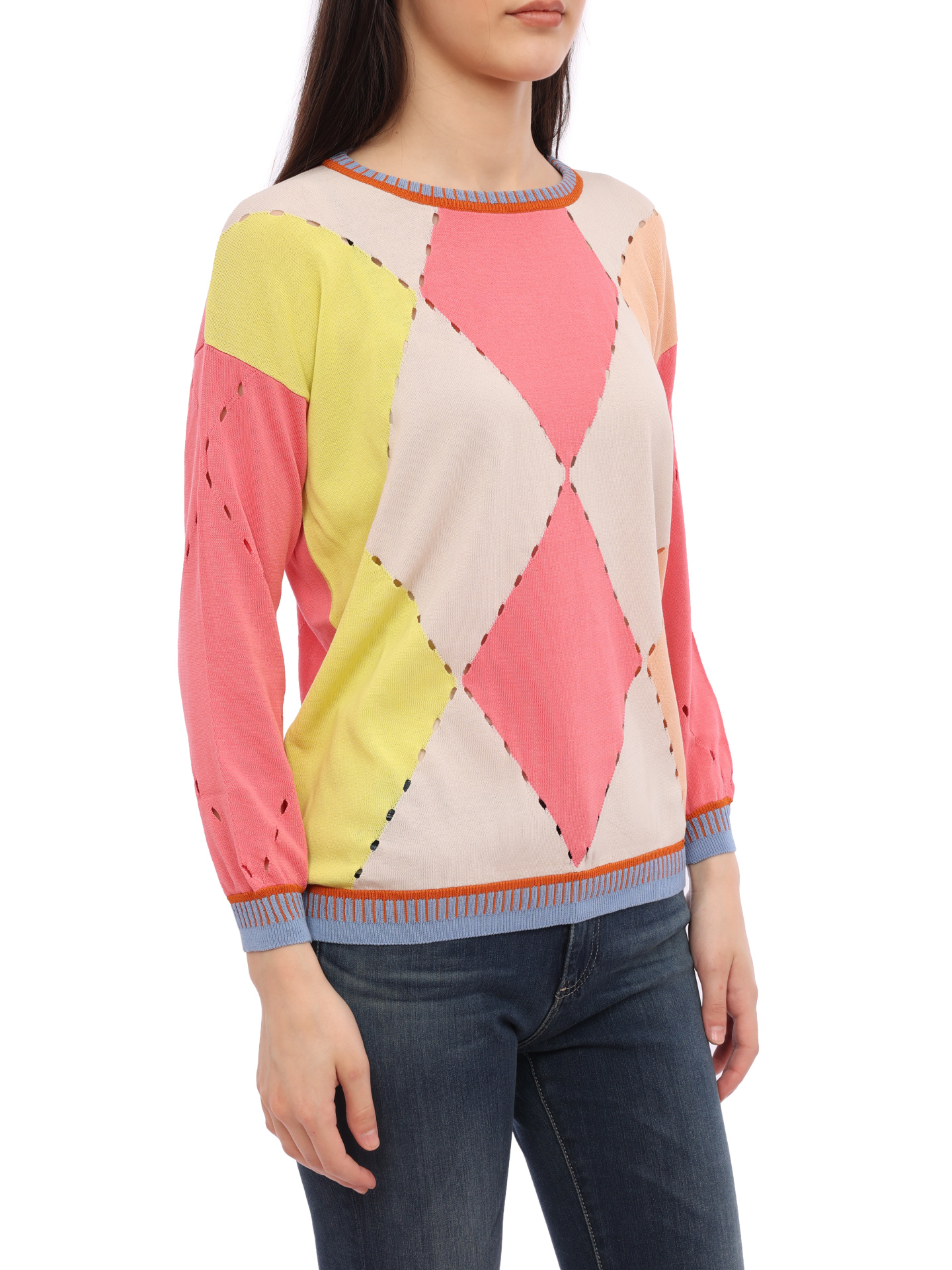 Джемпер Ballantyne I1P 072 женский с принтом аргайл — купить в интернет-магазине Verdistore