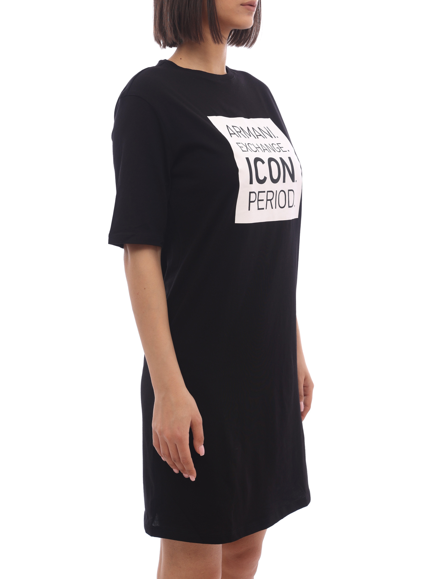 Платье Armani Exchange 8NYACX YJG3Z 1200 черное женское из хлопка — купить в интернет-магазине Verdistore