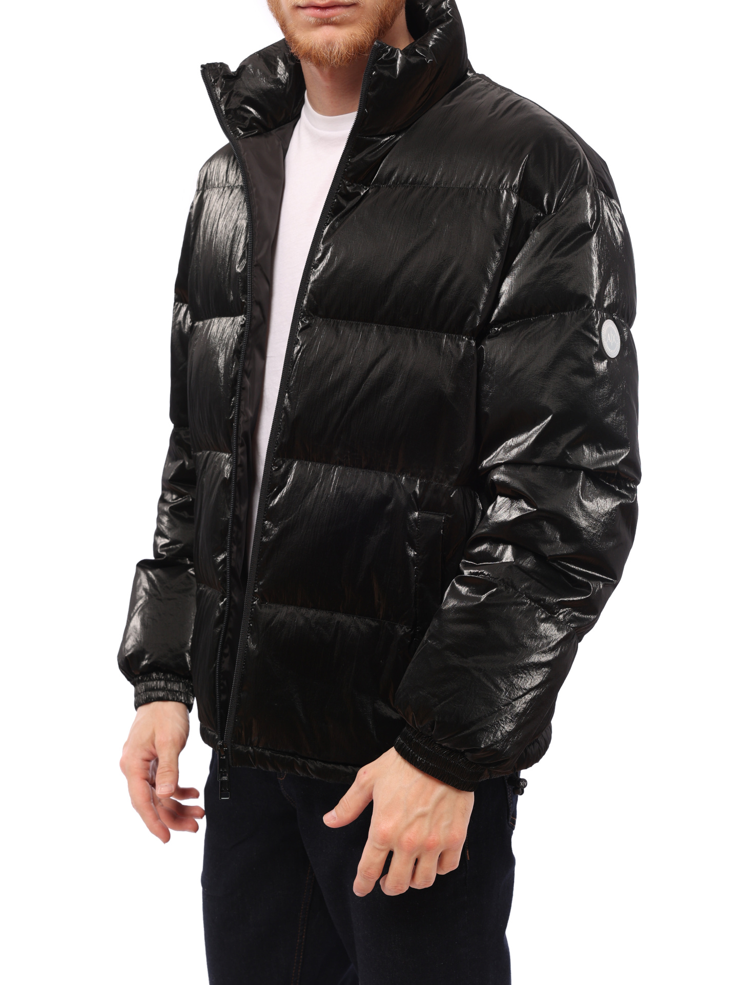 Пуховик Armani Exchange 6HZB49 ZNPTZ 7297 черный мужской с воротом-стойкой — купить в интернет-магазине Verdistore