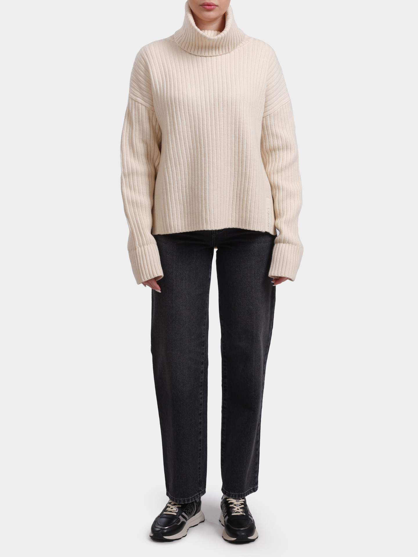 Пуловер Calvin Klein K20K203218 YBL молочный женский — купить в интернет-магазине Verdistore