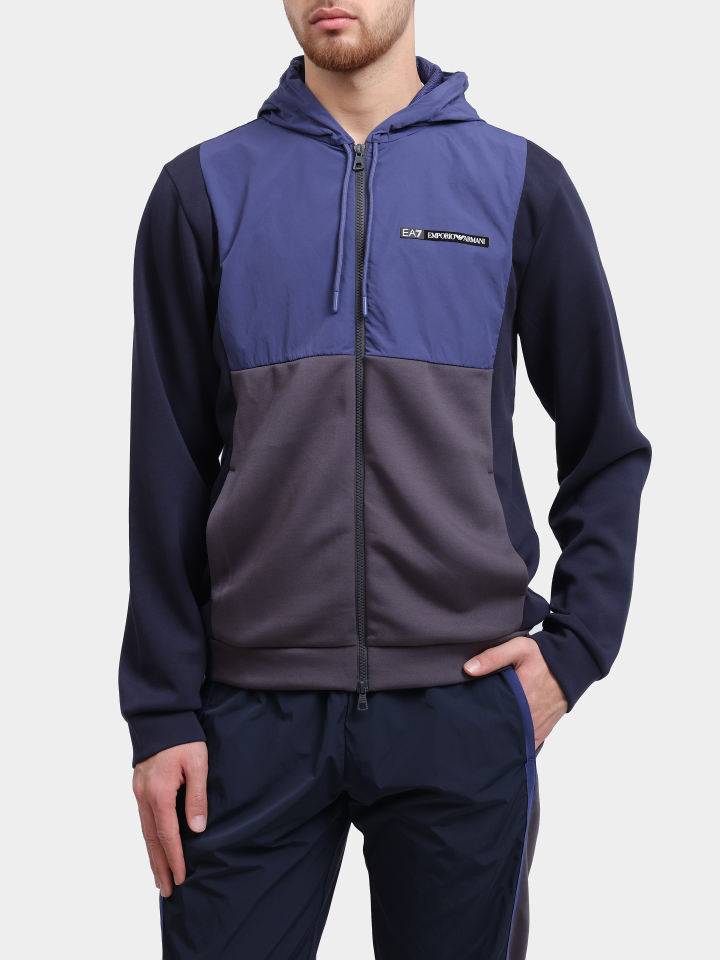 Мастерка EA7 7M000938 AF17003 UB102 синяя мужская — купить в интернет-магазине Verdistore