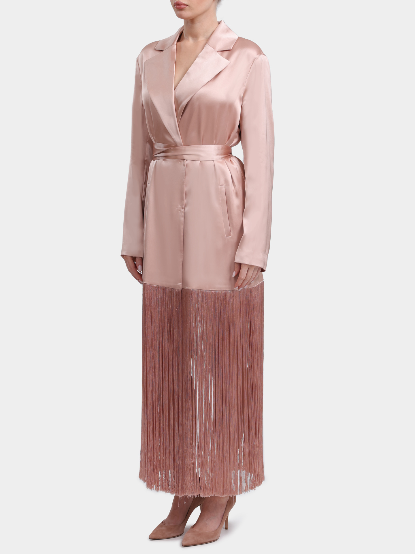 Жакет Pinko 106431 A33D Q35 розовый женский с бахромой — купить в интернет-магазине Verdistore