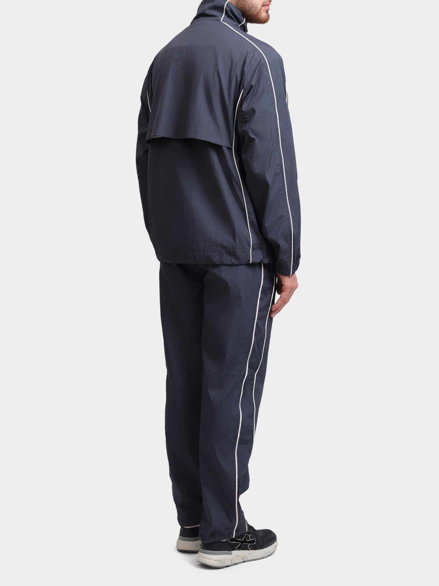 Куртка Calvin Klein Jeans LV04RC505G 4XN мужская темно-синяя с крупным логотипом — купить в интернет-магазине Verdistore