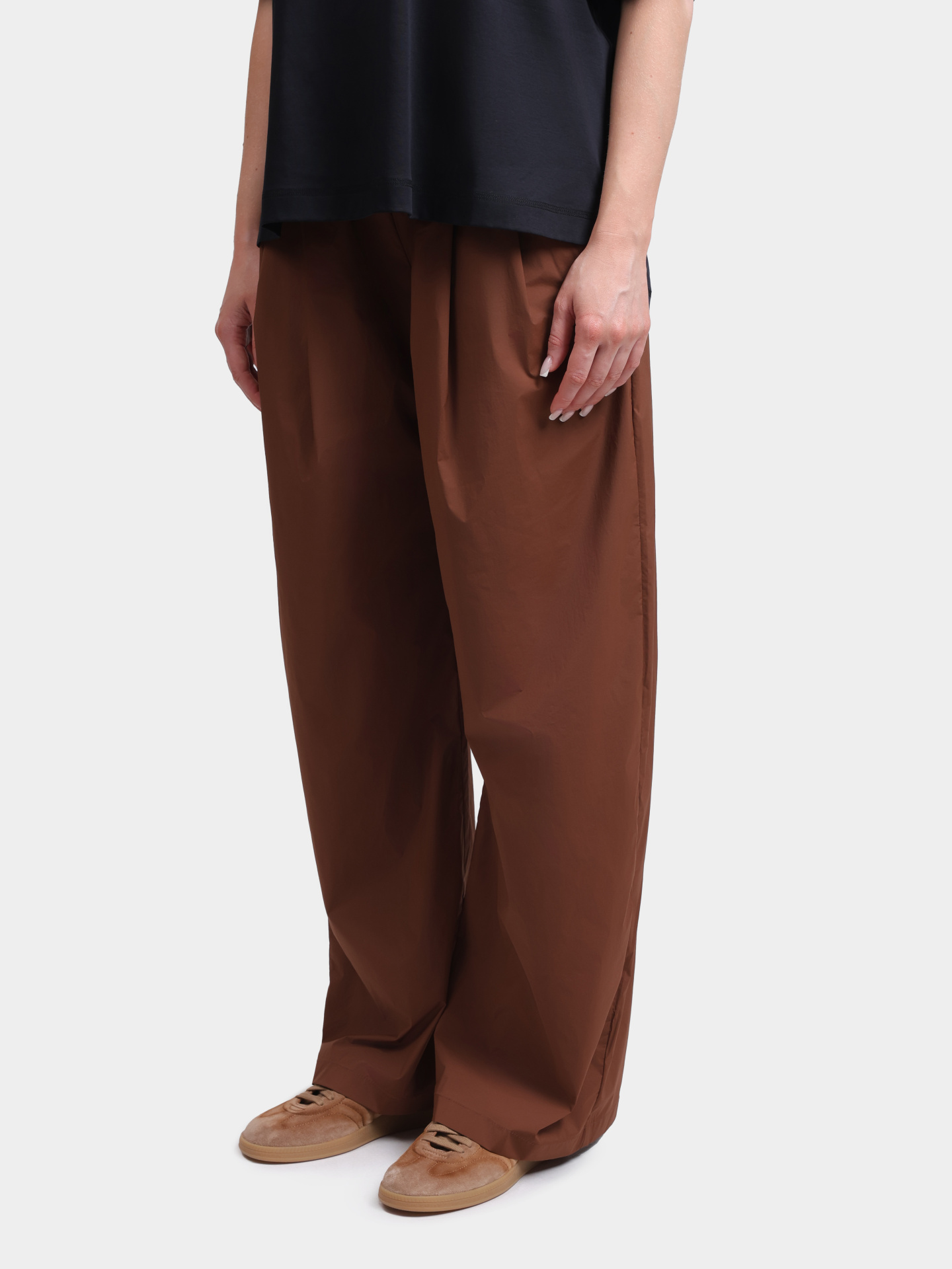 Брюки Herno PT000246D 12431SZ 2240 терракотовые женские на полясе резинке  — купить в интернет-магазине Verdistore