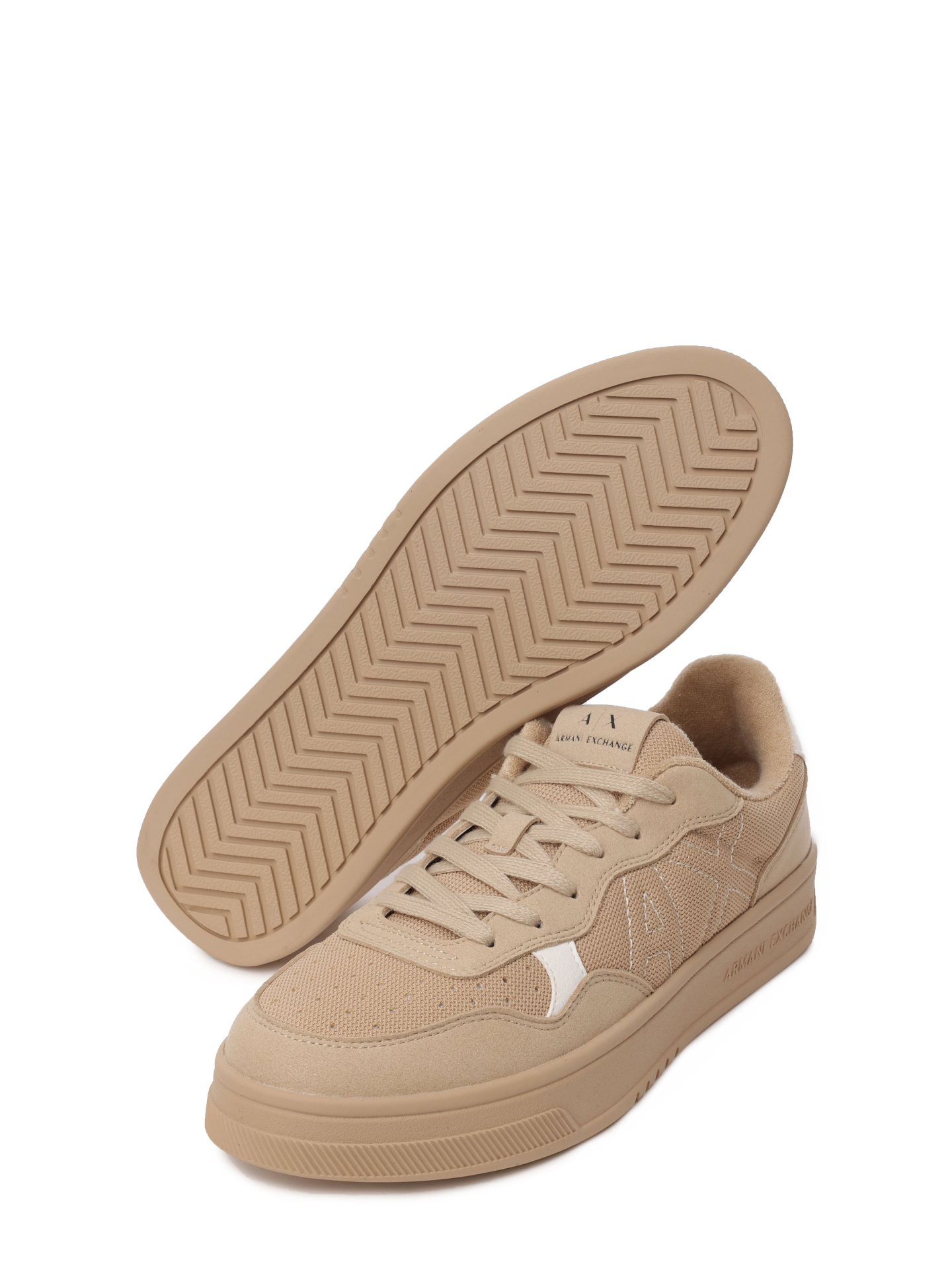 Кеды Armani Exchange XUX148 XV804 00117 бежевые мужские — купить в интернет-магазине Verdistore