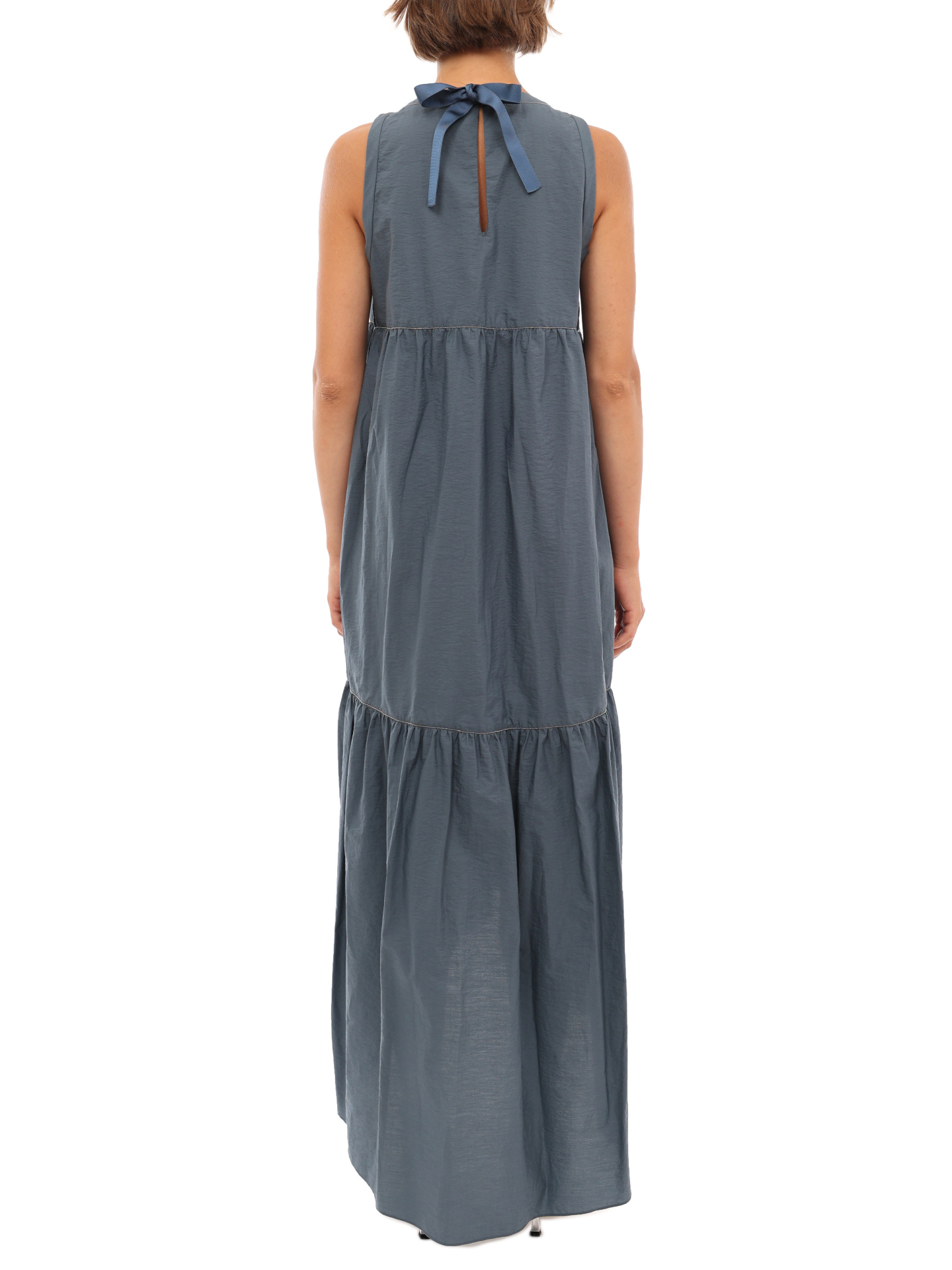 Платье Brunello Cucinelli M0F79AV034 голубое женское — купить в интернет-магазине Verdistore