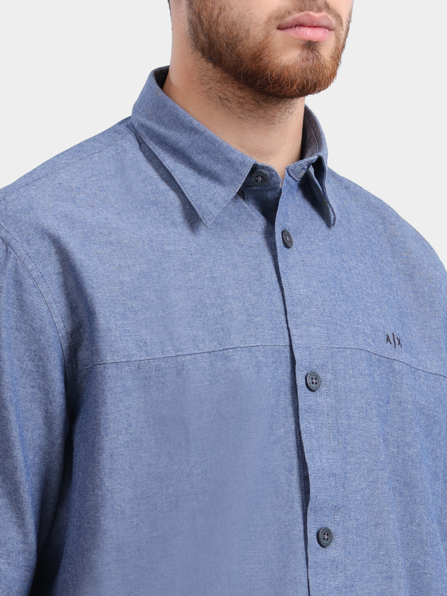 Рубашка Armani Exchange XM002283 AF22712 MB001 хлопковая мужская — купить в интернет-магазине Verdistore