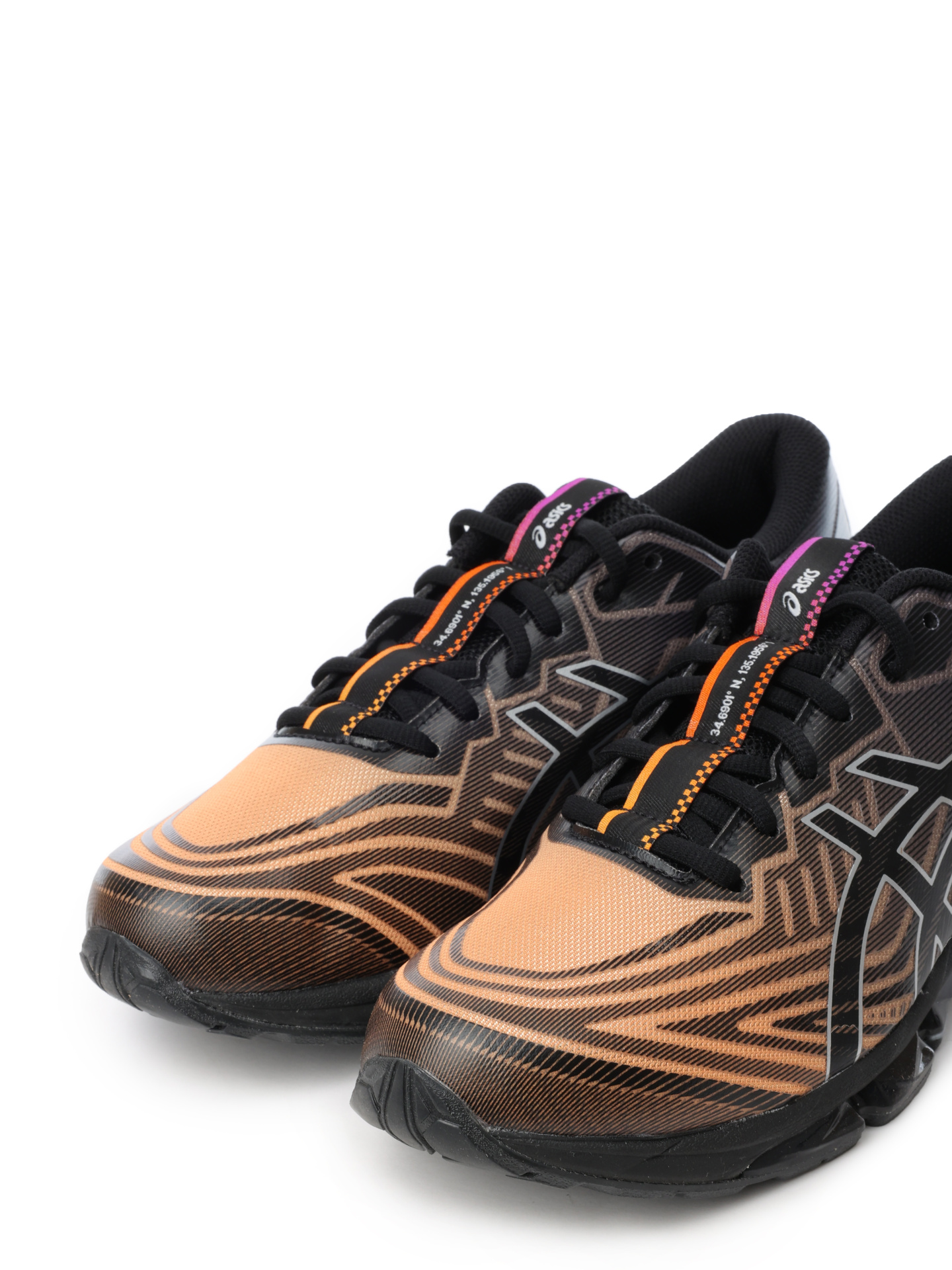 Кроссовки Asics 1201A915 003 черные мужские с оранжевым градиентом — купить в интернет-магазине Verdistore