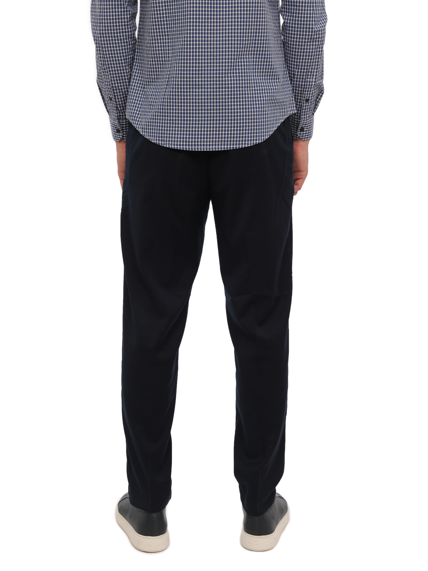 Брюки Armani Exchange 6RZP51 ZNUWZ 1510 темно-синие мужские со стрелками — купить в интернет-магазине Verdistore