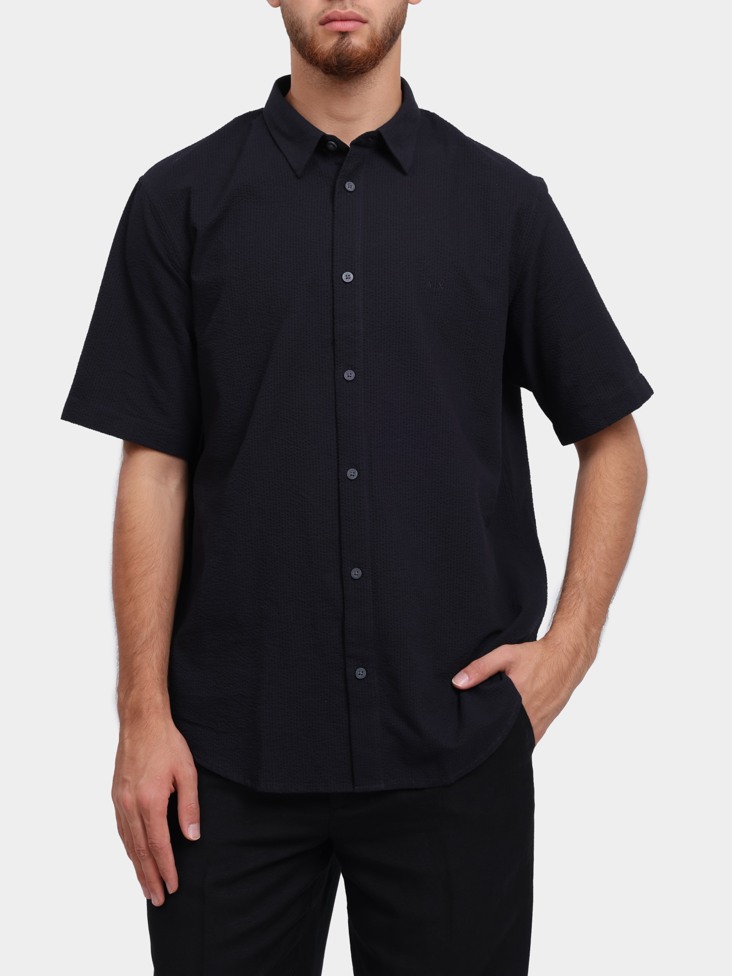 Рубашка Armani Exchange XM001237 AF13141 UB101 хлопковая мужская — купить в интернет-магазине Verdistore