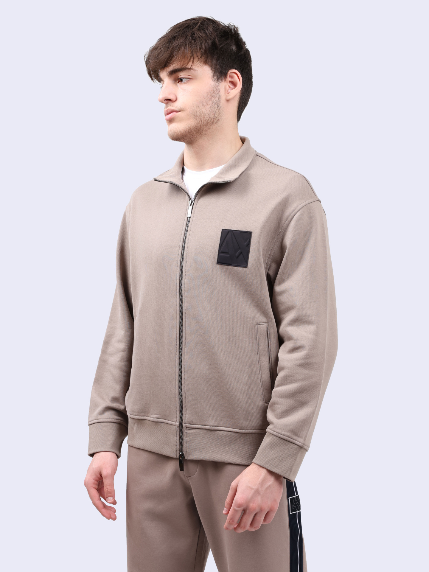 Мастерка Armani Exchange 6DZMJJ ZJ4XZ 17AC бежевая мужская — купить в интернет-магазине Verdistore