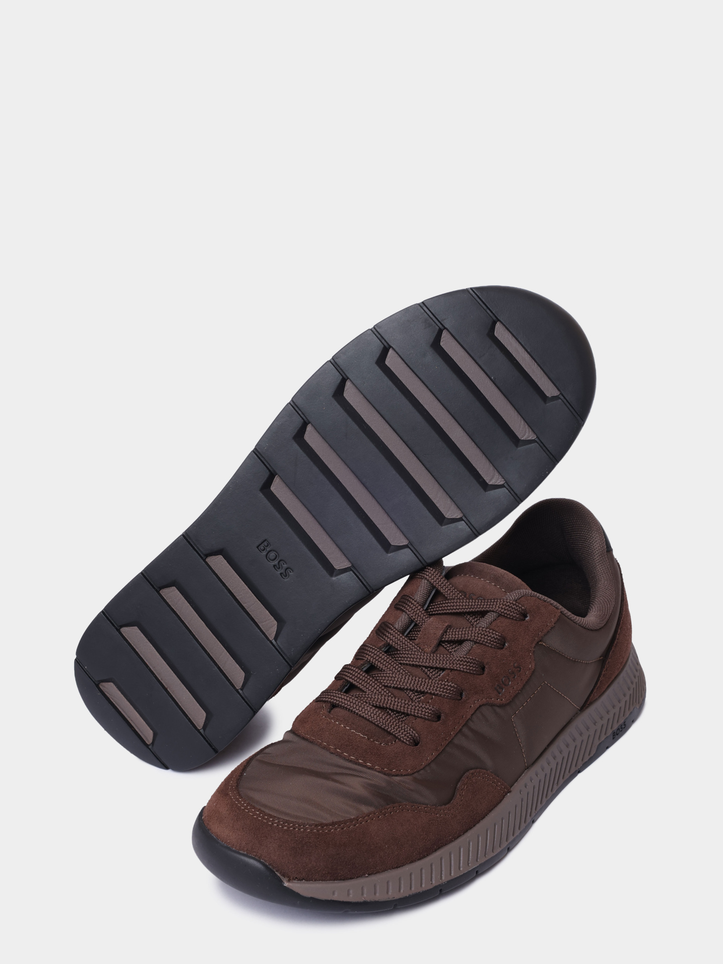 Кроссовки Boss Titanium_Runn_sdnypa 10275890 01 50552895 205 коричневые мужские  — купить в интернет-магазине Verdistore