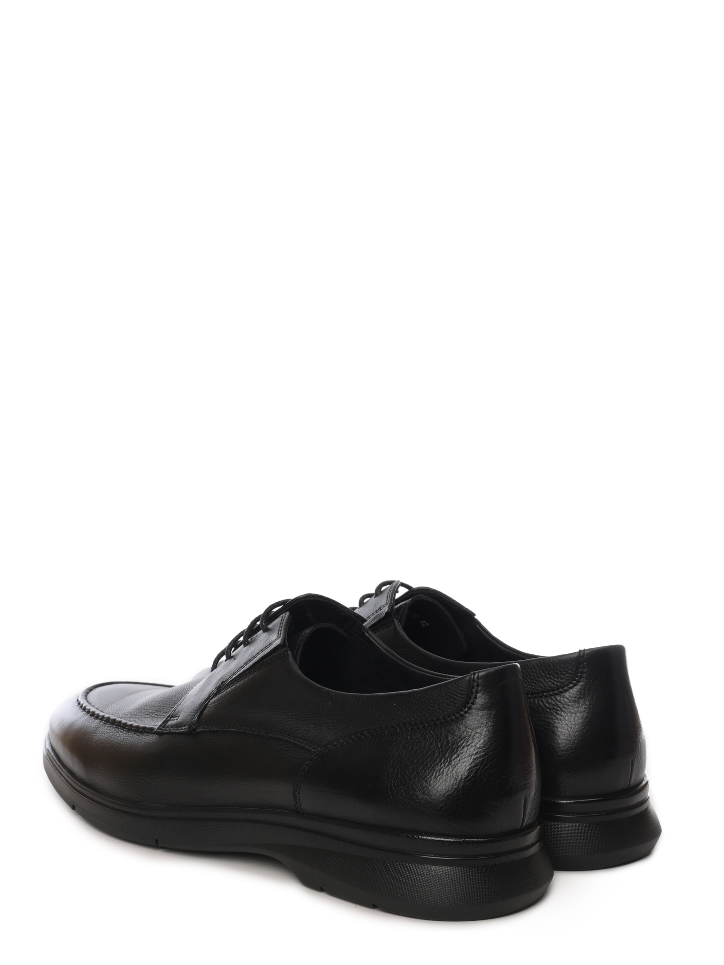 Туфли из черной мелкозернистой кожи — купить в интернет-магазине Verdistore