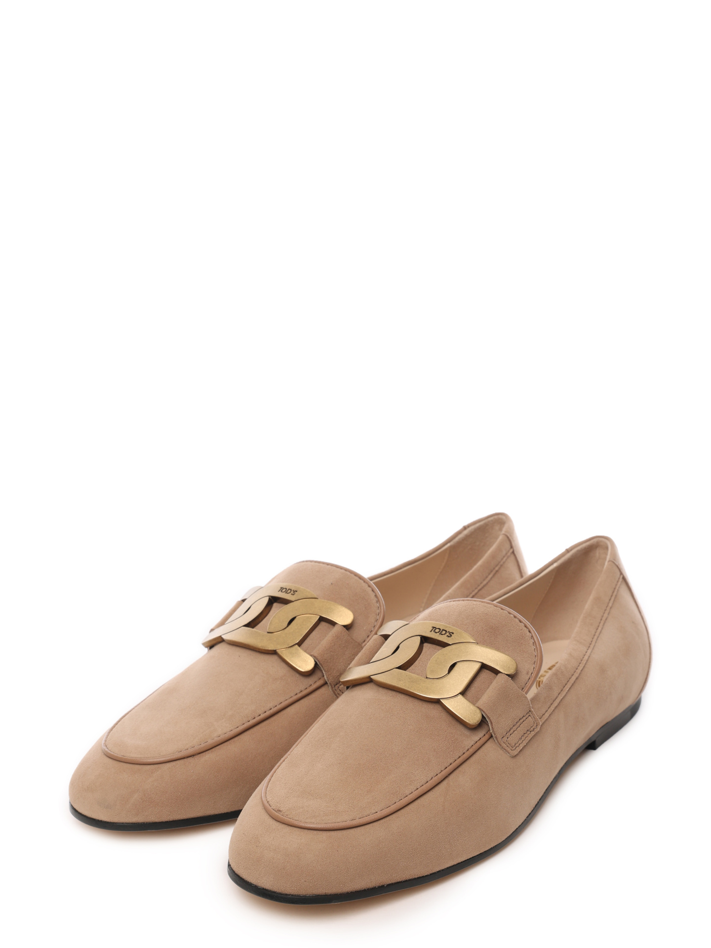 Лоферы XXW79A0DD00D8WC806 бежевые из мягкой замши — купить в интернет-магазине Verdistore