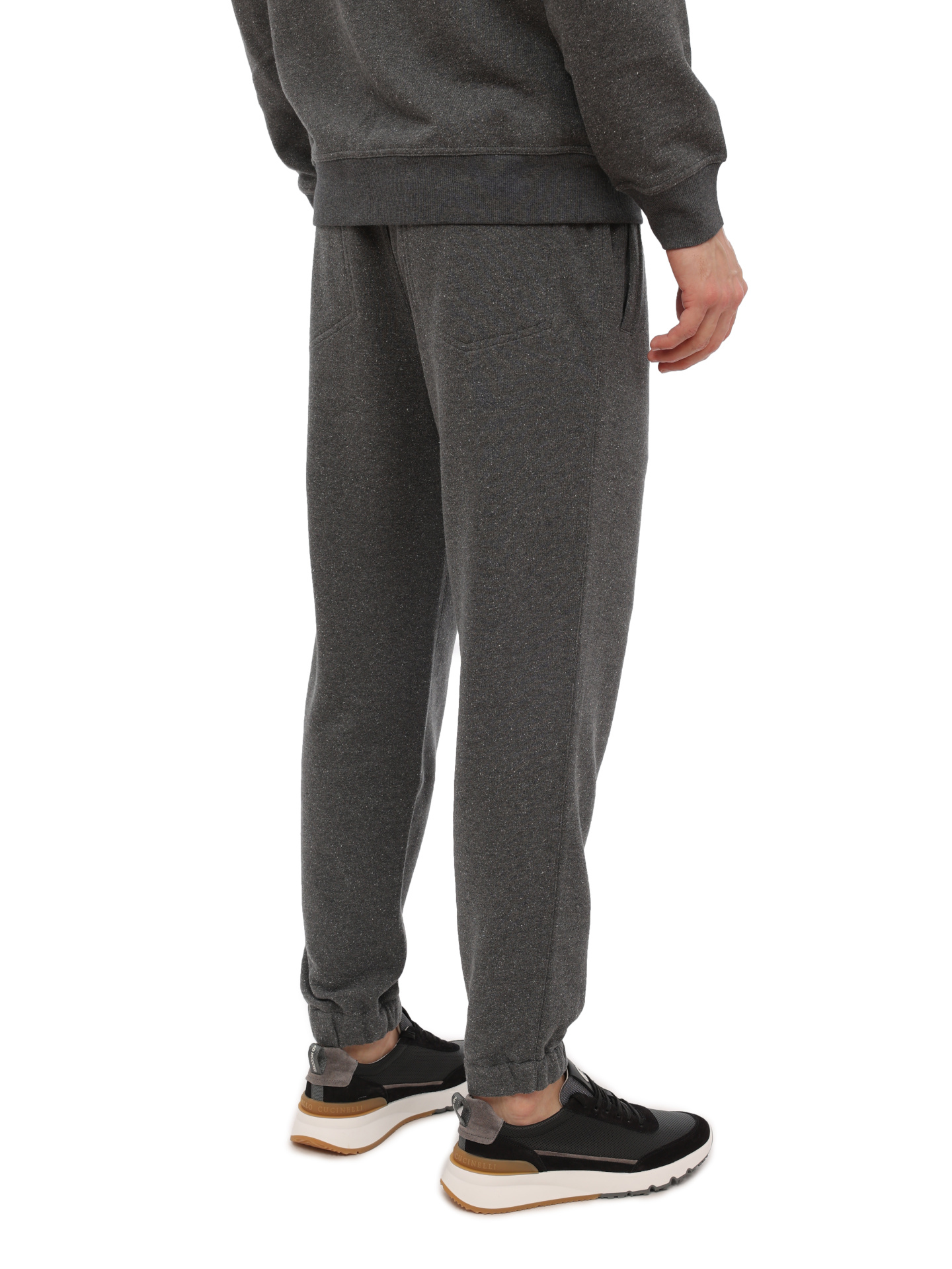 Брюки Brunello Cucinelli MTU22B2206 CGD54 серые мужские с логотипом — купить в интернет-магазине Verdistore