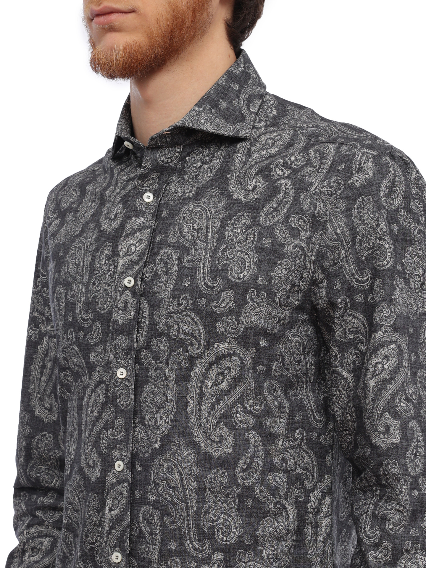 Рубашка Brunello Cucinelli MM6591718 C001 хлопковая мужская — купить в интернет-магазине Verdistore