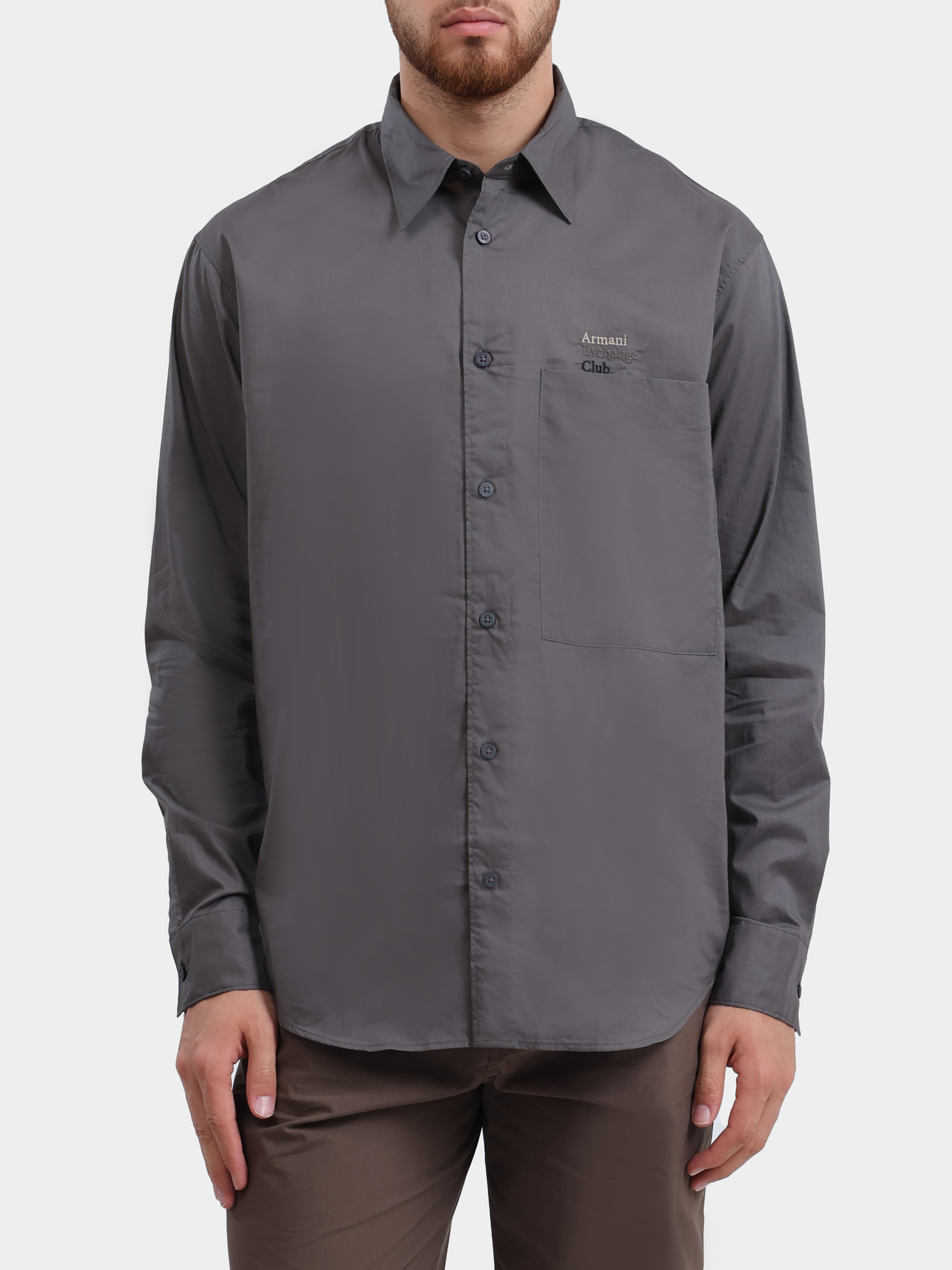 Рубашка Armani Exchange XM002265 AF24533 U8144 хлопковая мужская — купить в интернет-магазине Verdistore