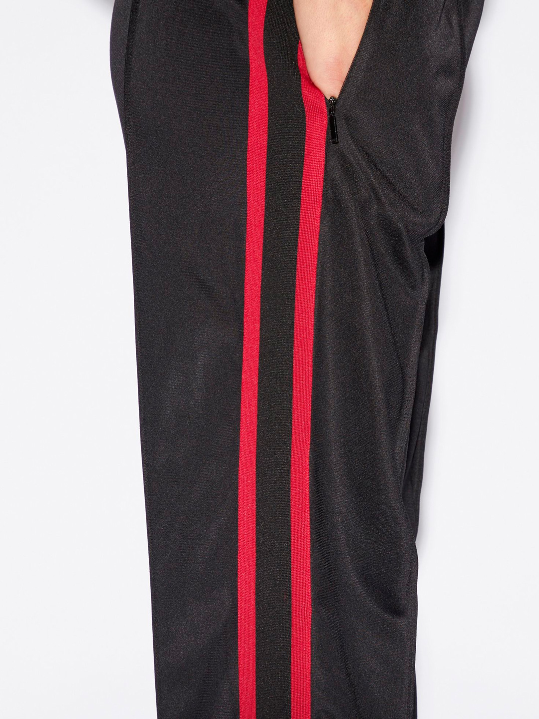 Брюки спортивные Armani Exchange 3GYP77 1200 черные женские с полосками — купить в интернет-магазине Verdistore