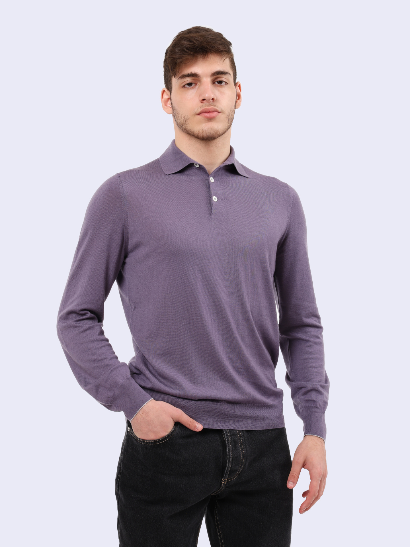 Свитер Brunello Cucinelli M2400295 C0F58 сиреневый мужской — купить в интернет-магазине Verdistore