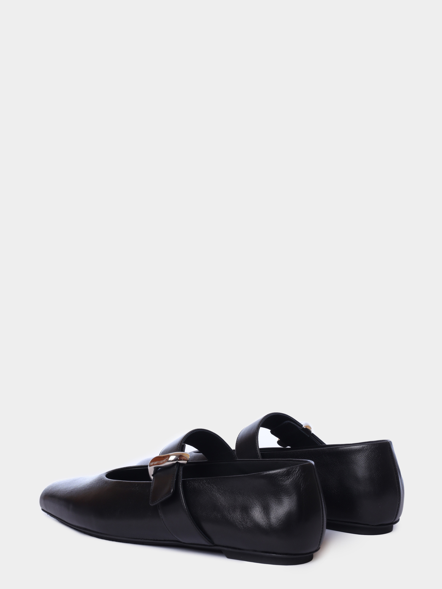 Балетки Emporio Armani EW004448 AF14915 UC001 кожаные женские с квадратным мысом — купить в интернет-магазине Verdistore