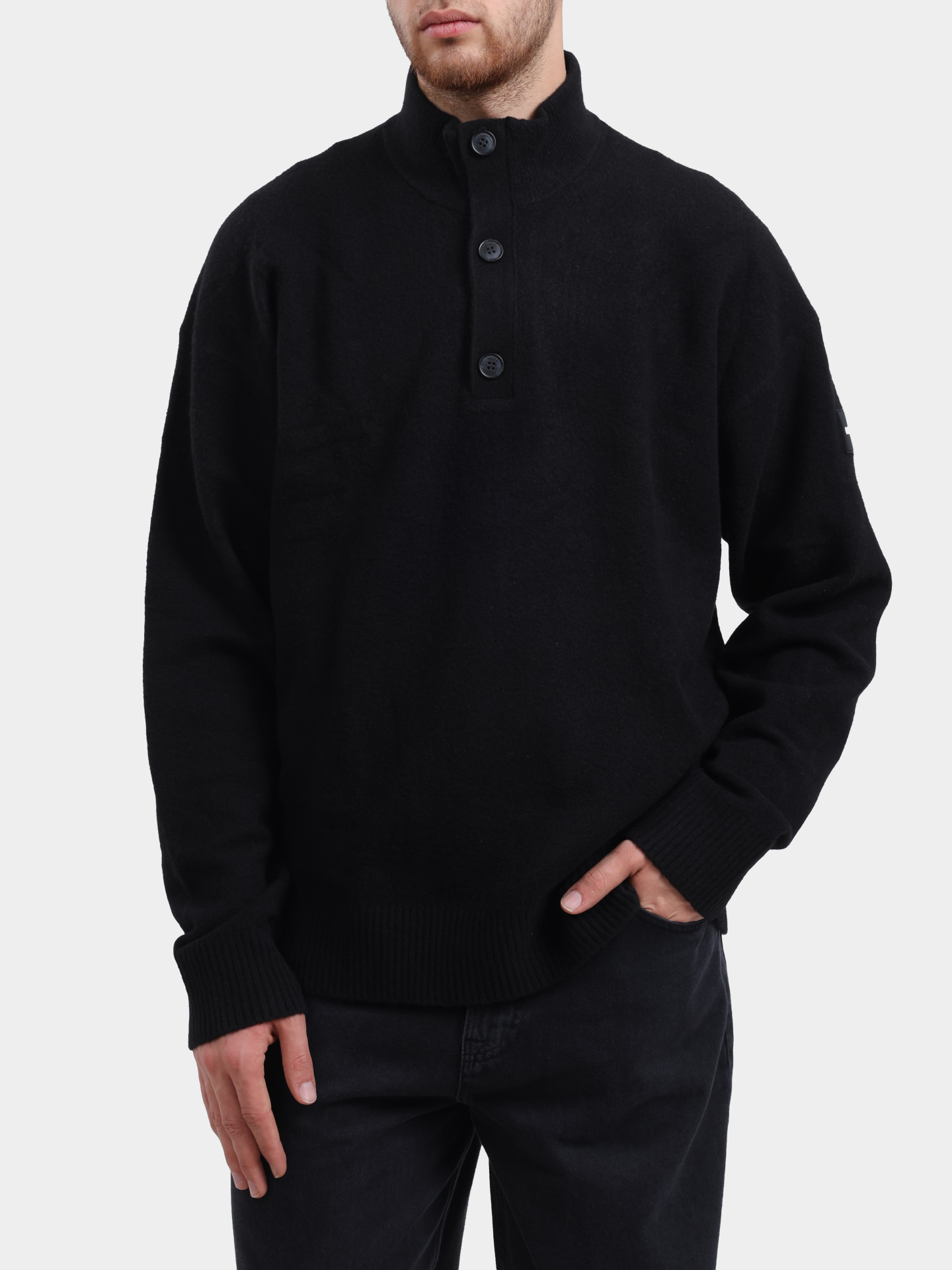 Свитер Calvin Klein K10K111960 черный мужской — купить в интернет-магазине Verdistore