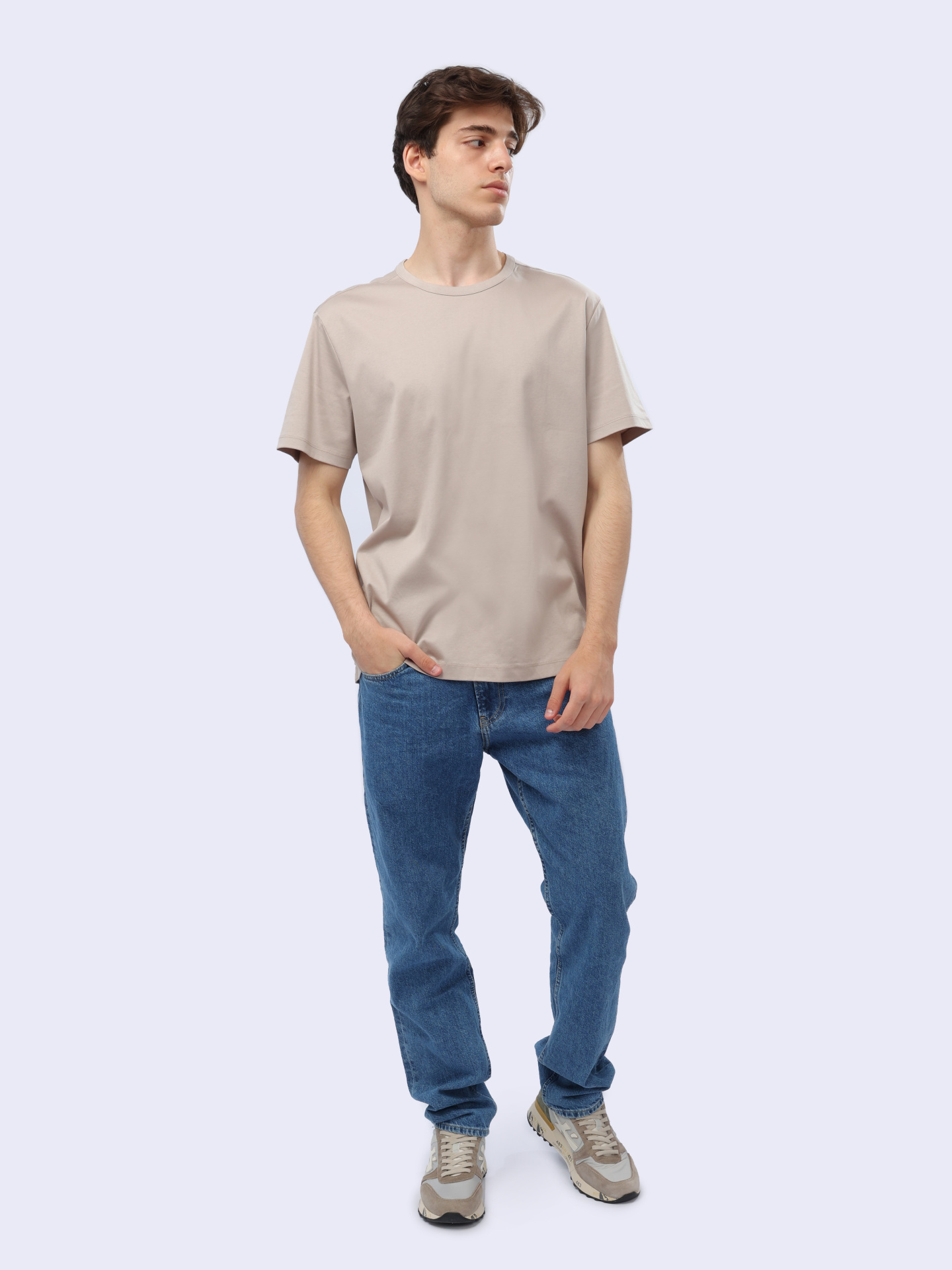 Футболка Calvin Klein K10K112526 светло-серая мужская из хлопка — купить в интернет-магазине Verdistore