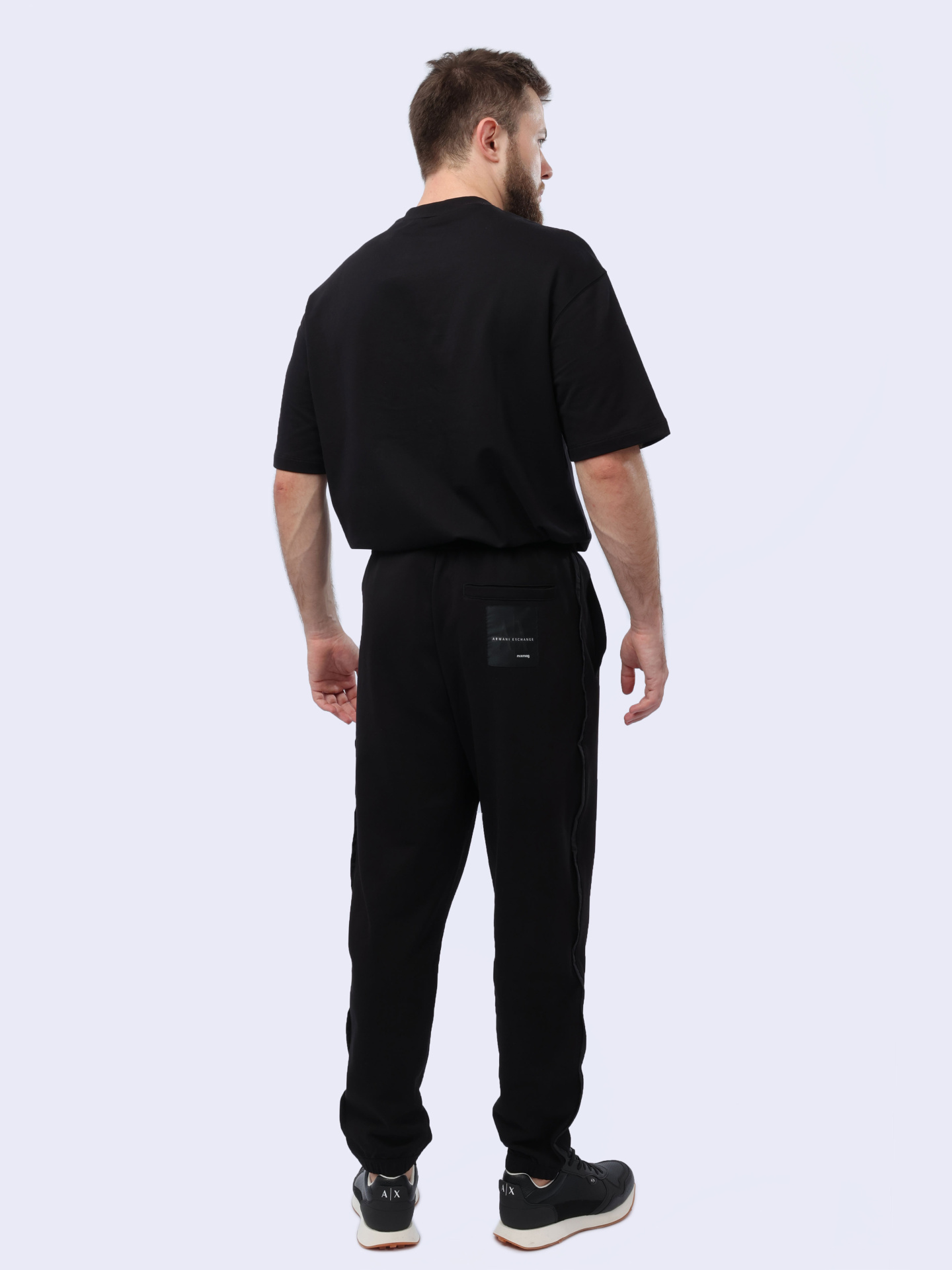 Брюки спортивные Armani Exchange 3DZPJA ZJDPZ 1200 черные мужские — купить в интернет-магазине Verdistore