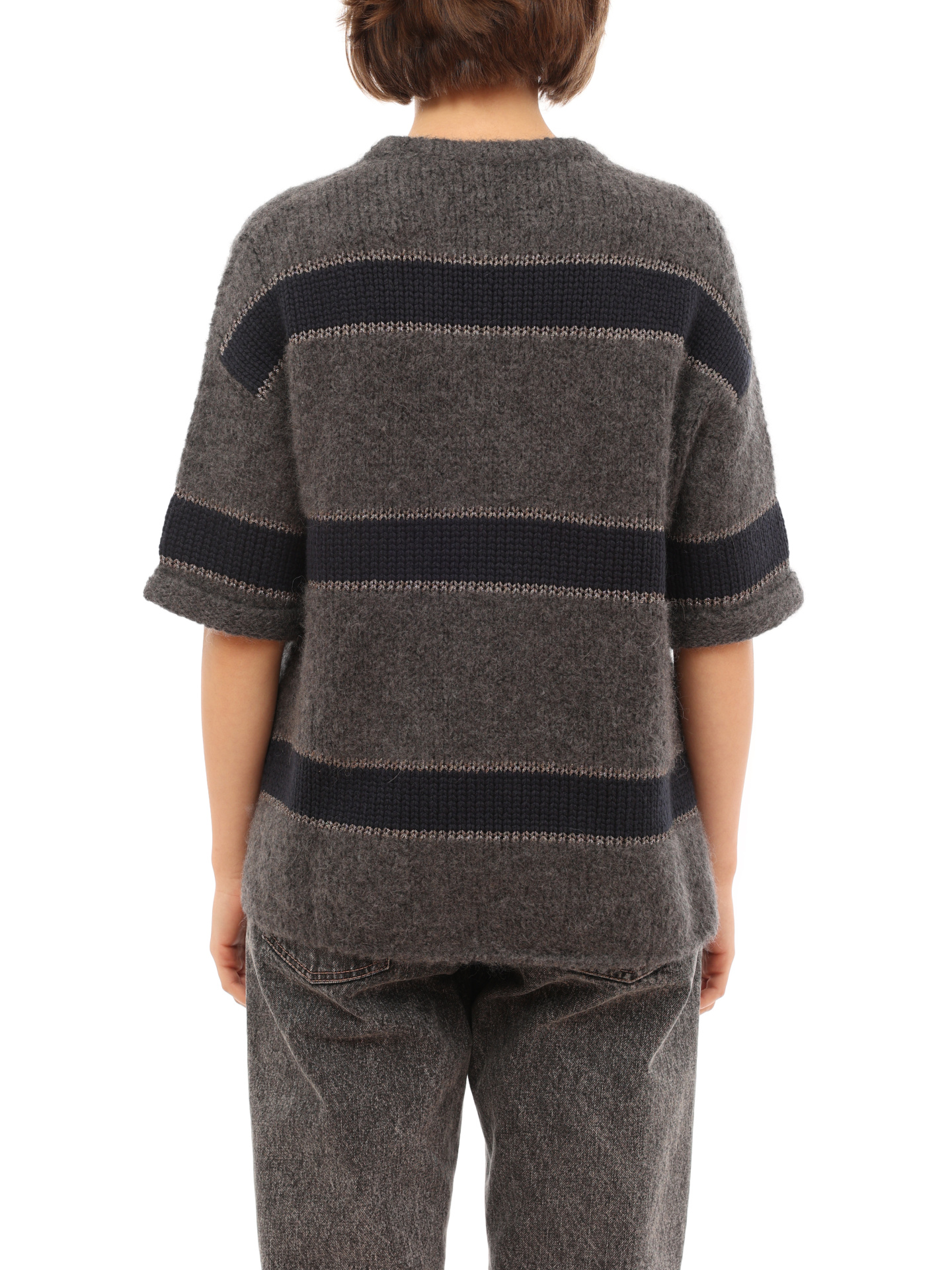 Свитер Brunello Cucinelli M6B382820 CH735 полосатый женский — купить в интернет-магазине Verdistore