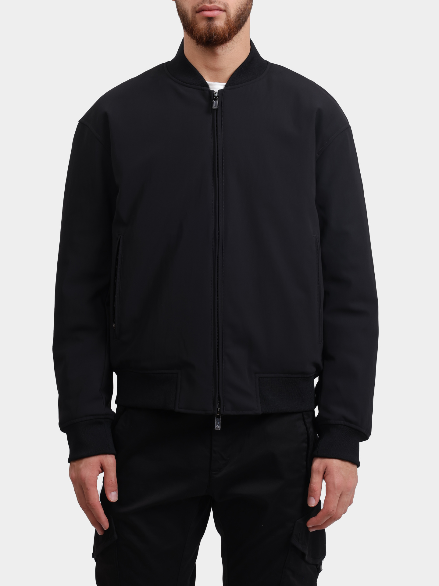 Бомбер Emporio Armani 6D1B67 1NUSZ 0999 черный мужской — купить в интернет-магазине Verdistore