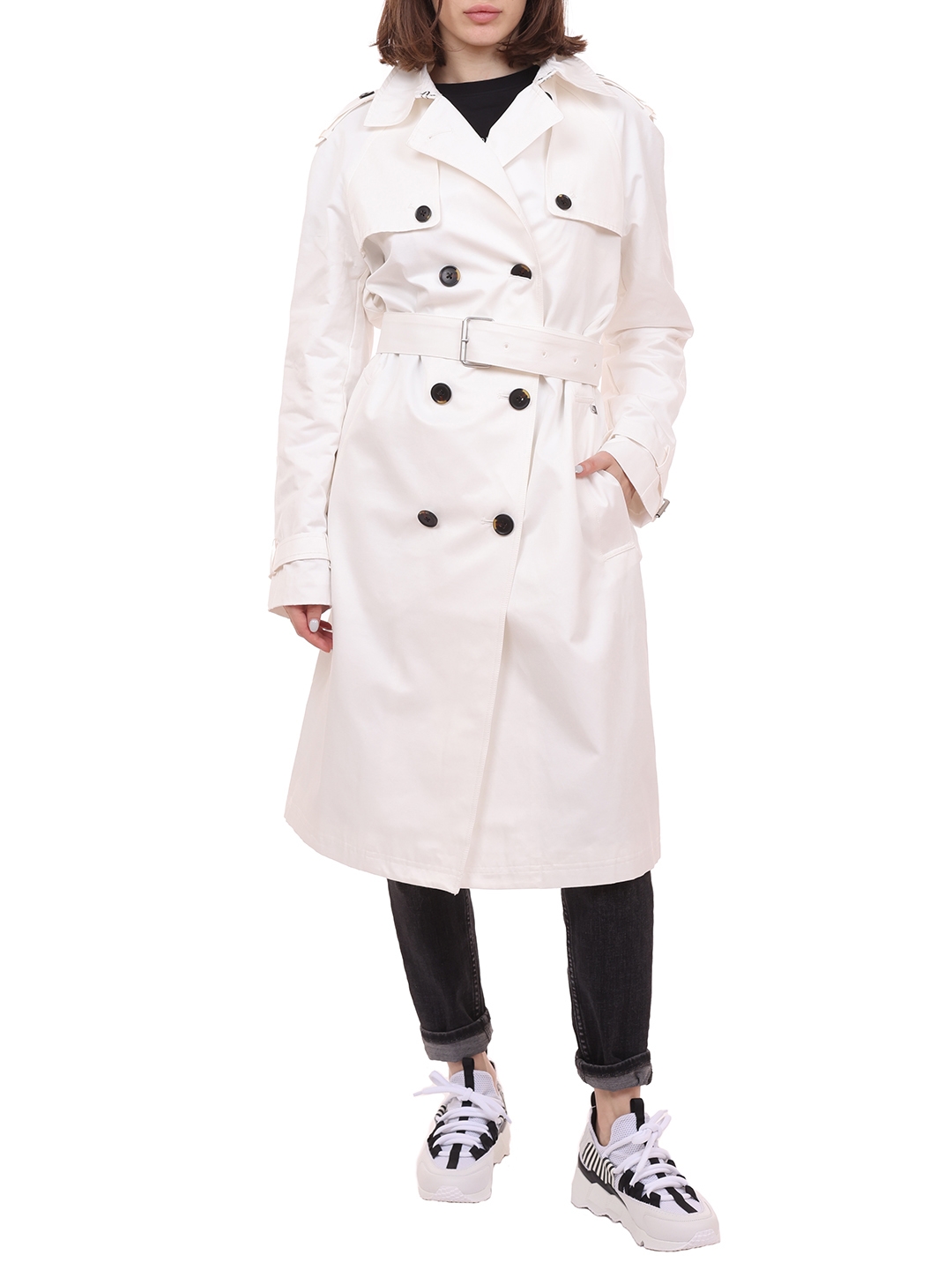 Тренч Calvin Klein K20K202895YBL белый женский — купить в интернет-магазине Verdistore