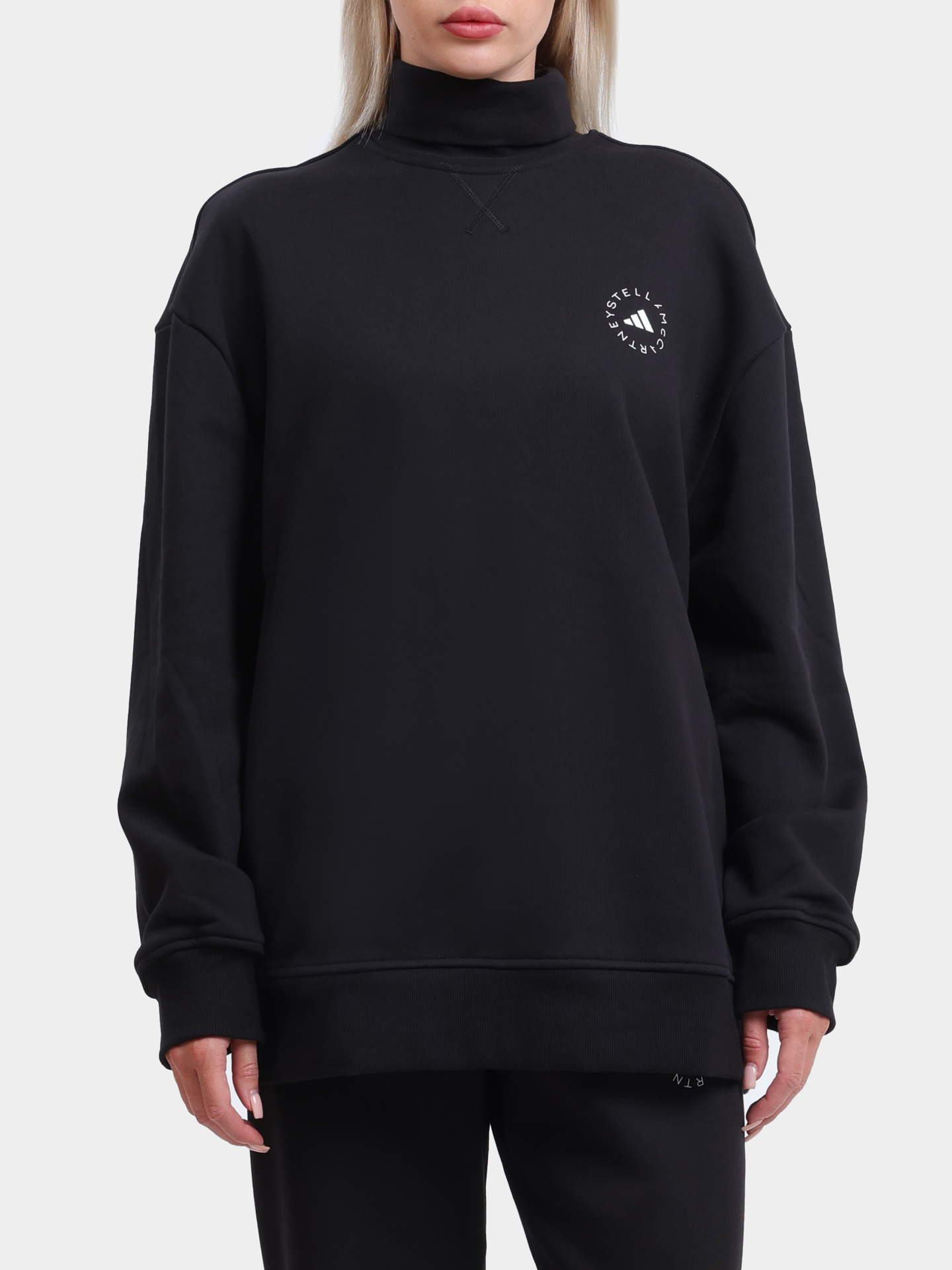 Свитшот Adidas by Stella McCartney IW9859 BLACK хлопковый женский — купить в интернет-магазине Verdistore