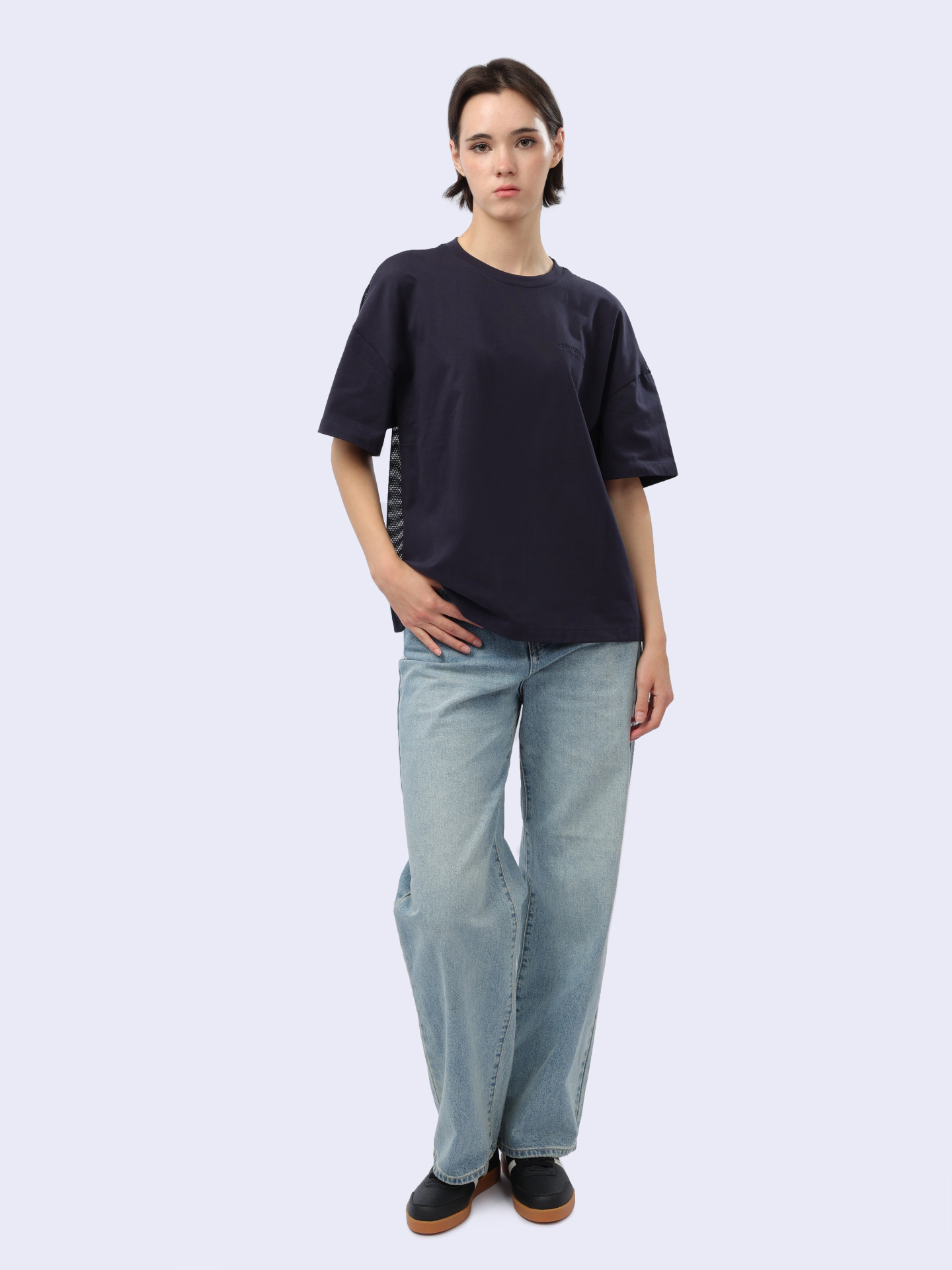 Футболка Armani Exchange 3DYT30 YJ7VZ 1593 женская с сетчатой спиной — купить в интернет-магазине Verdistore