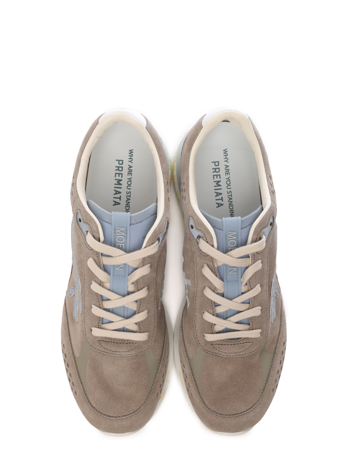 Кроссовки замшевые с кожаным патчем-логотипом по бокам — купить в интернет-магазине Verdistore