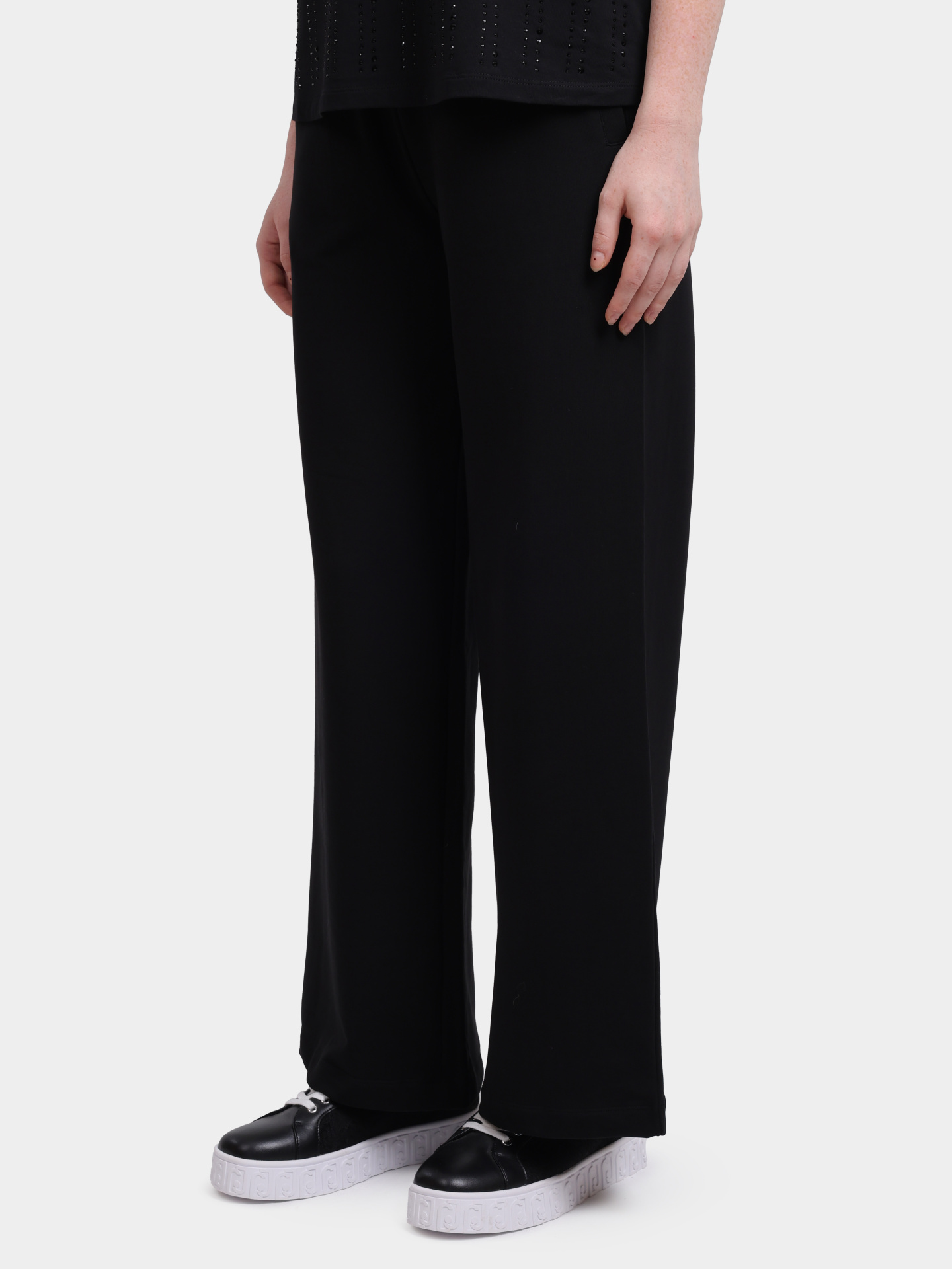 Брюки Liu-Jo TF5098 FS090 22222 черные женские из хлопка — купить в интернет-магазине Verdistore