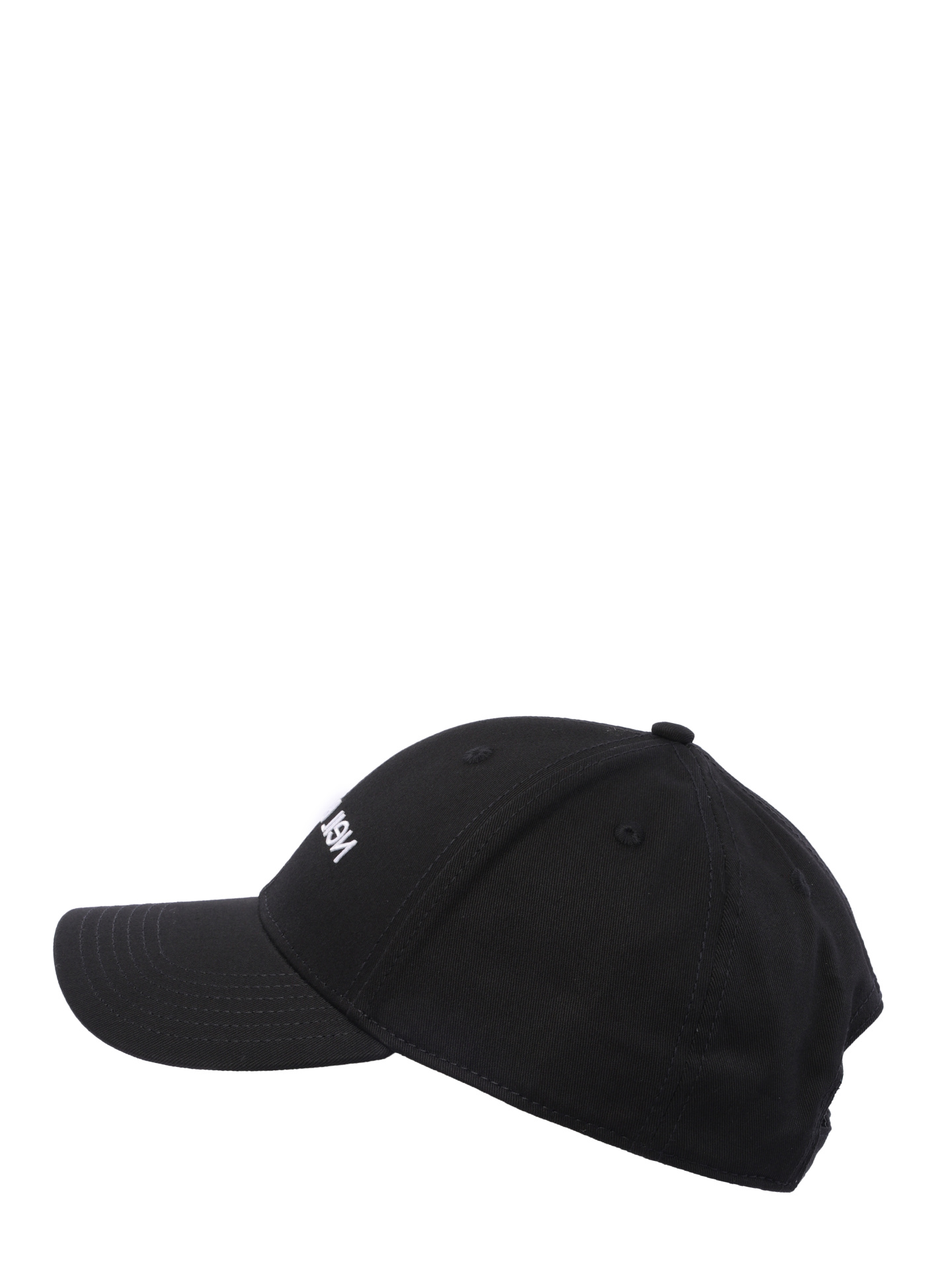 Бейсболка хлопковая черная с белым вышитым логотипом  — купить в интернет-магазине Verdistore
