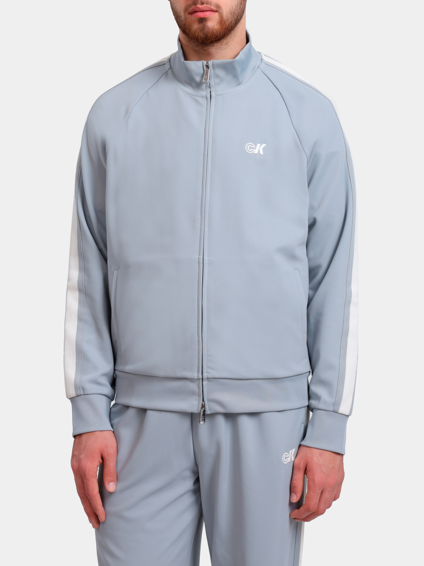 Мастерка Calvin Klein Jeans LV04RC231G CI1 мужская с вышитым логотипом  — купить в интернет-магазине Verdistore