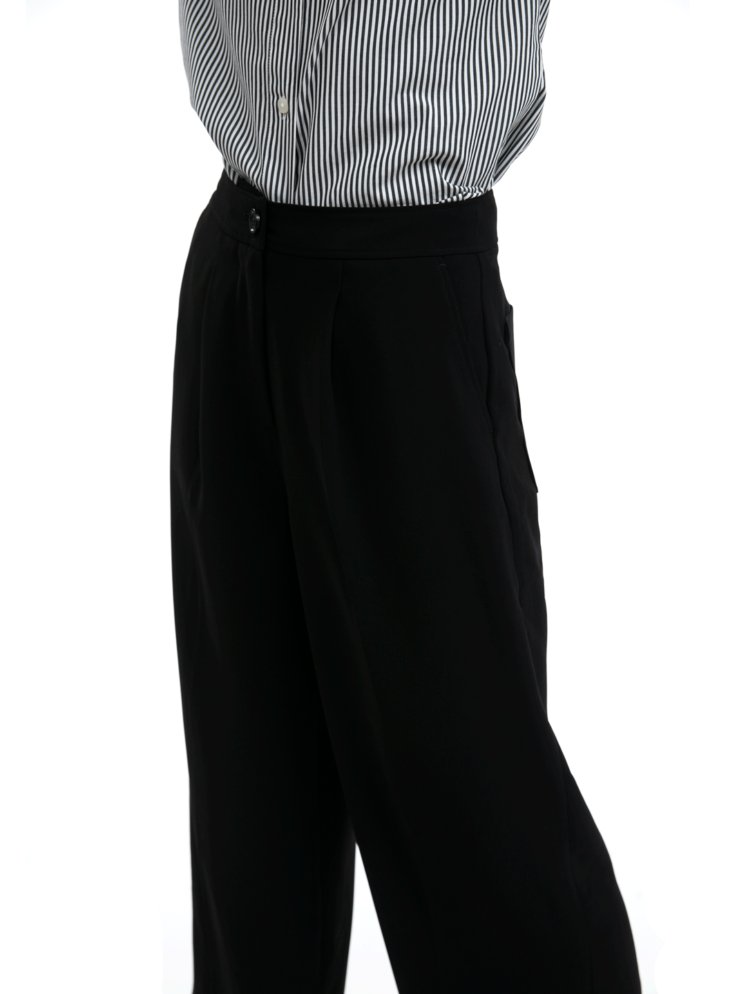 Брюки Armani Exchange 3HYP51 YNJQZ 1200 черные женские широкие — купить в интернет-магазине Verdistore