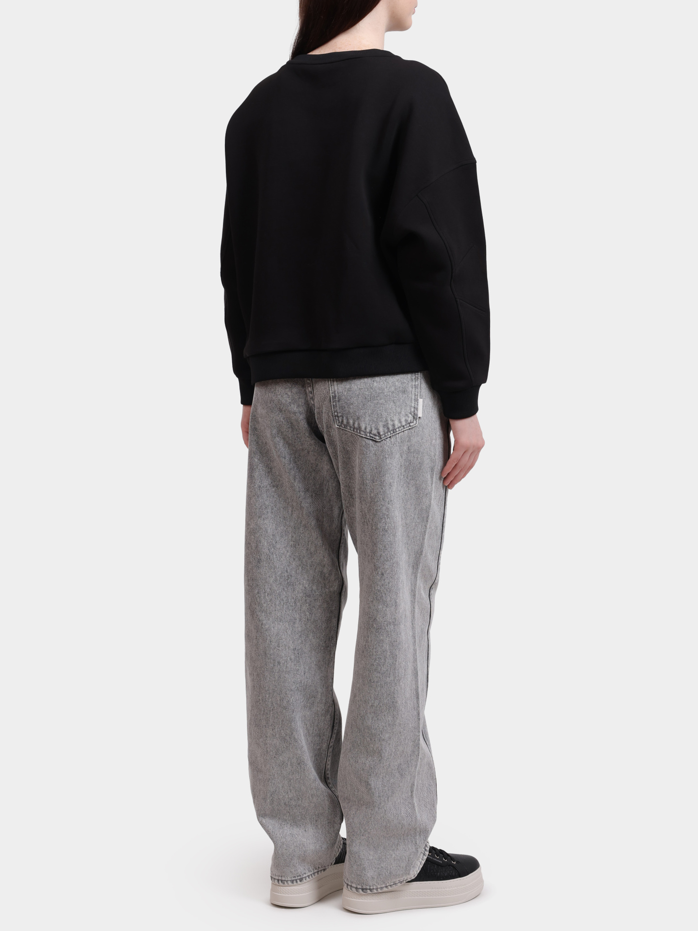 Свитшот Armani Exchange XW000744 AF16134 UC001 черный женский — купить в интернет-магазине Verdistore