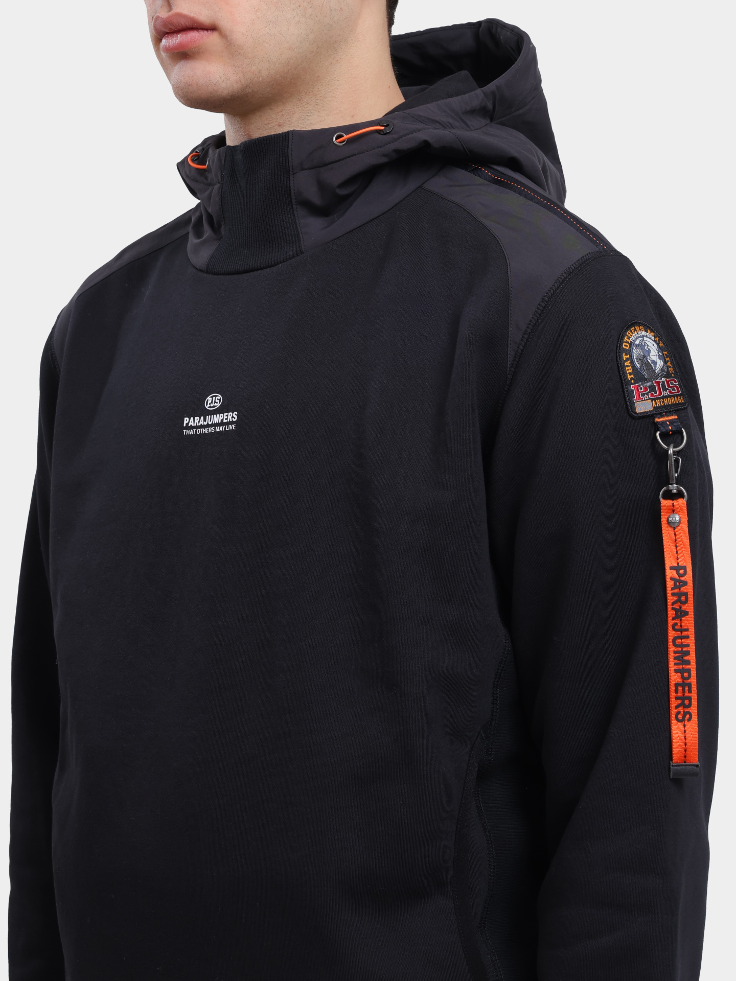 Худи Parajumpers ELECTRA 23WMPMFLRE02/0541 черное мужское — купить в интернет-магазине Verdistore