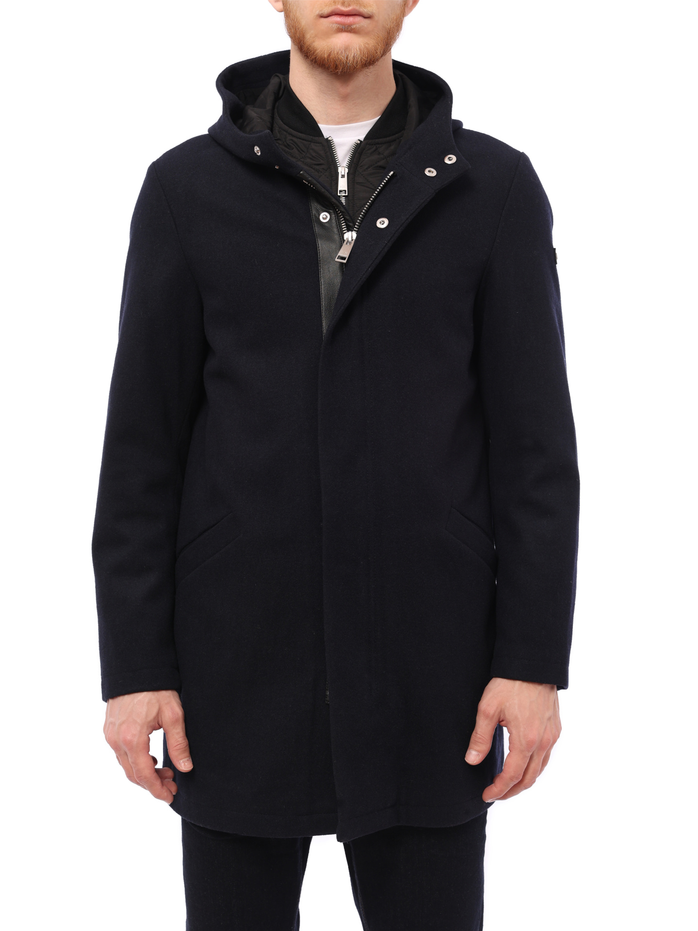 Пальто Armani Exchange 6ZZL06 ZNQUZ темно-синее мужское с