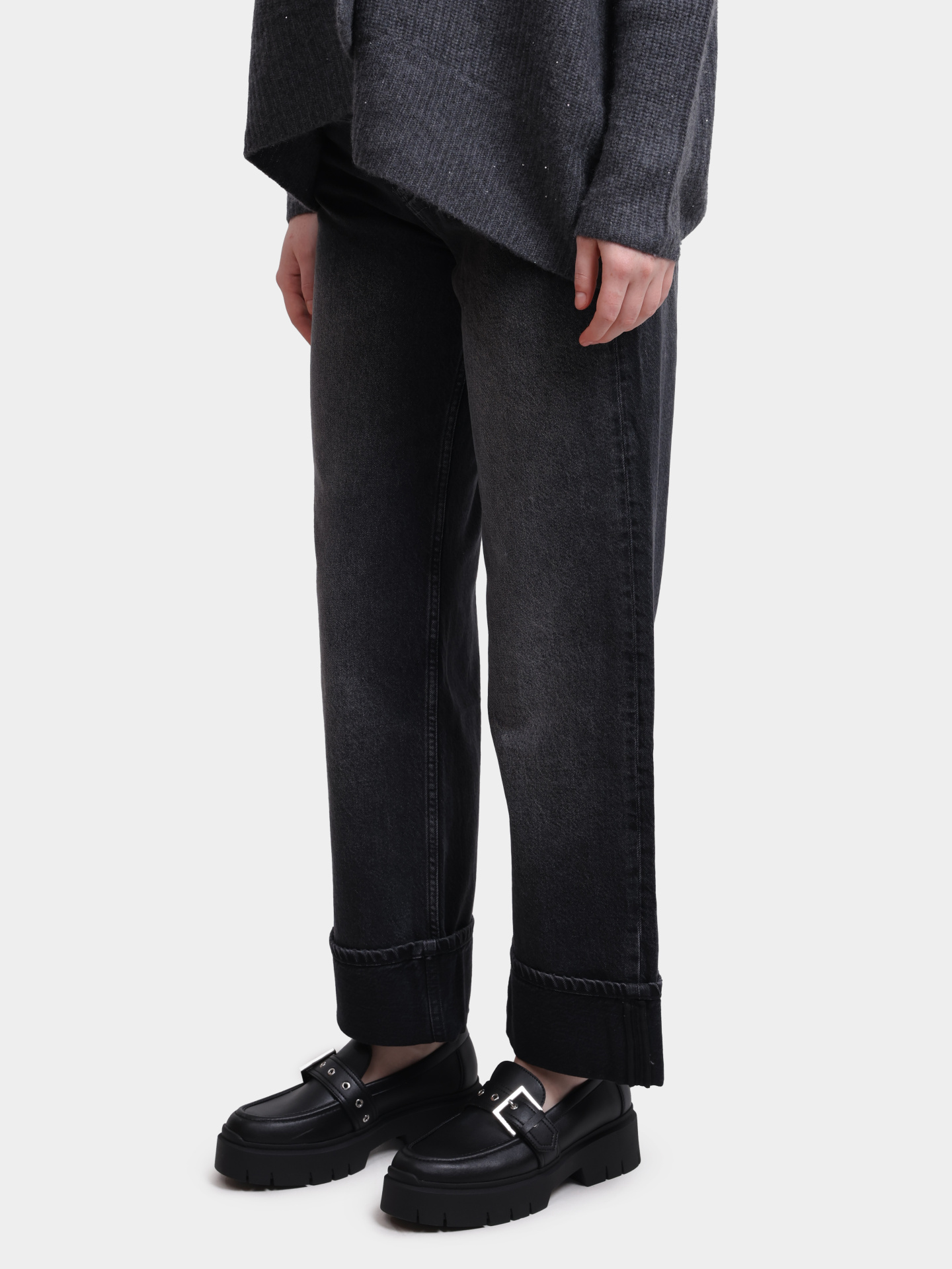 Джинсы Pantamo 71438-1589-03 серые женские с подворотами — купить в интернет-магазине Verdistore