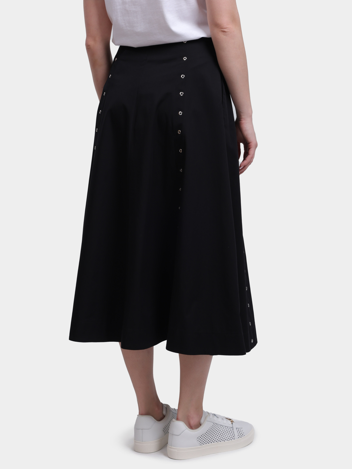 Юбка Marella Sport MLSTALAMO 005 черная женская хлопковая свободного кроя  — купить в интернет-магазине Verdistore