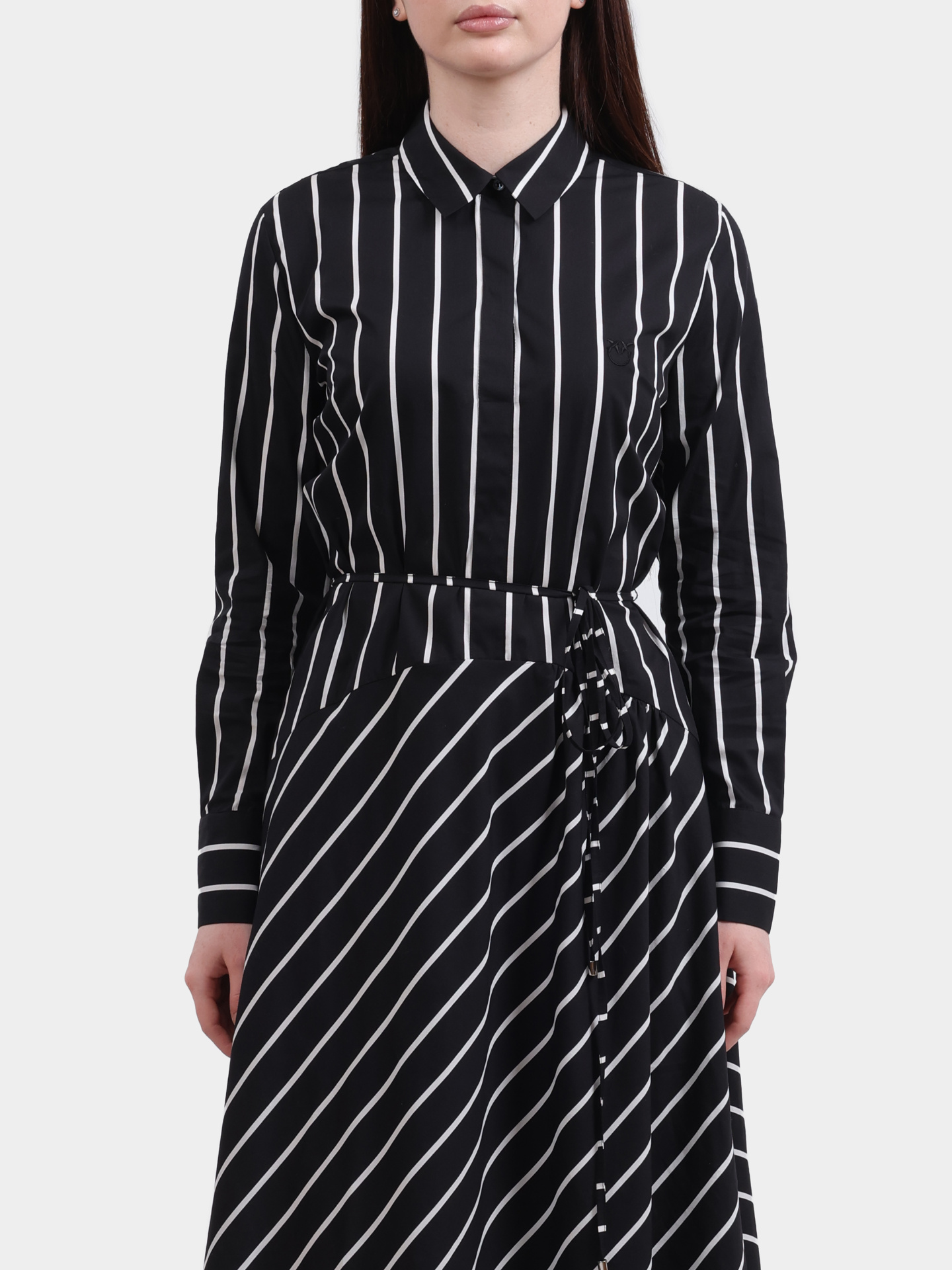 Платье Pinko 105597 A2SQ ZZ2 хлопковое женское в полоску — купить в интернет-магазине Verdistore