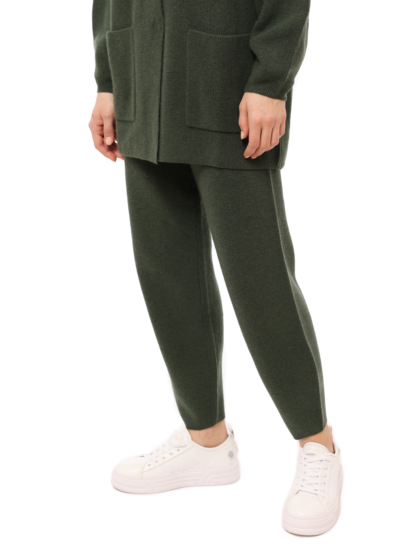 картинка Брюки Armani Exchange 6LYP1Y YMT8Z 1880 хаки женские из шерсти от магазина Verdistore