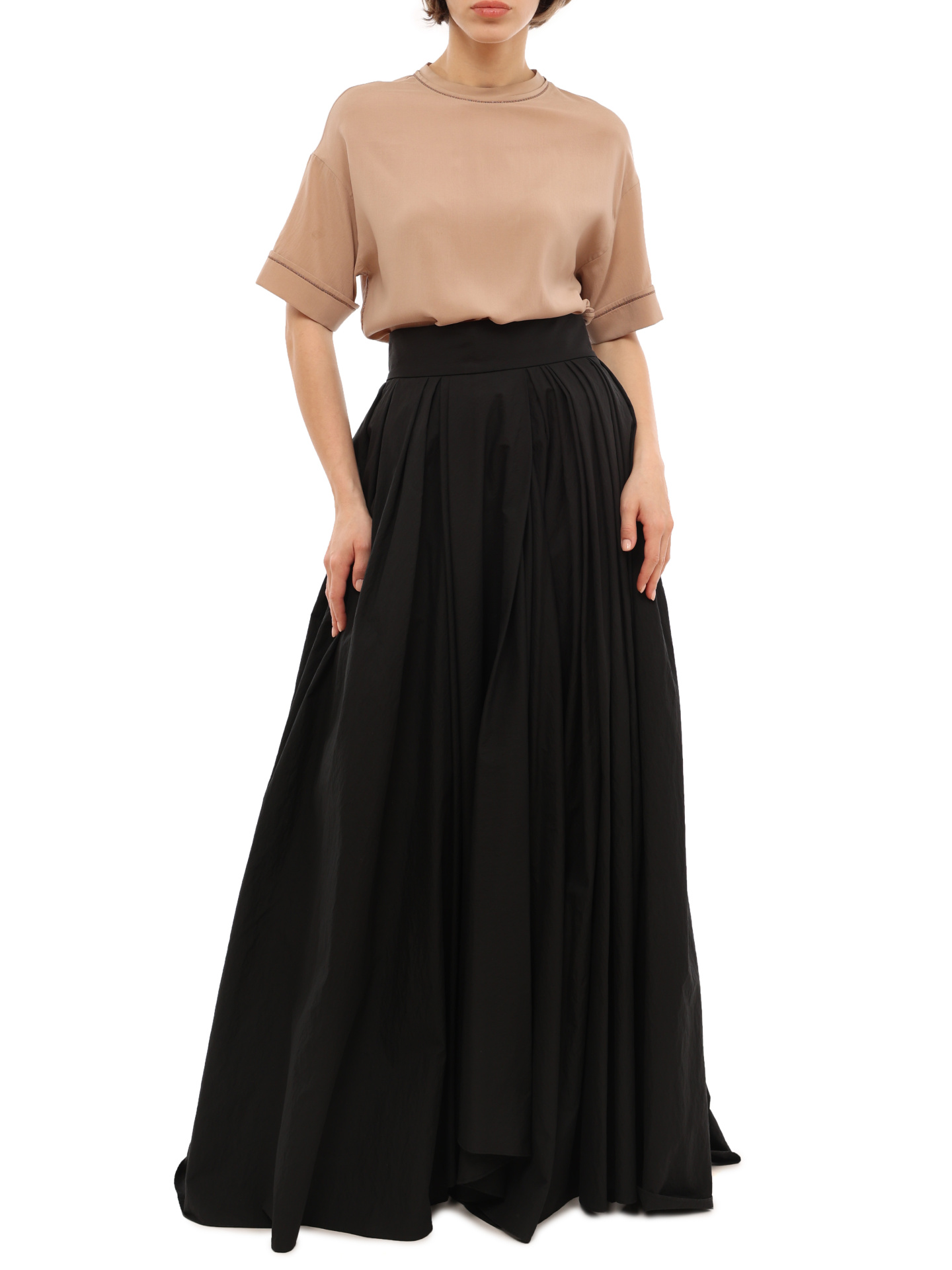Юбка Brunello Cucinelli M0F79G2451 черная женская — купить в интернет-магазине Verdistore